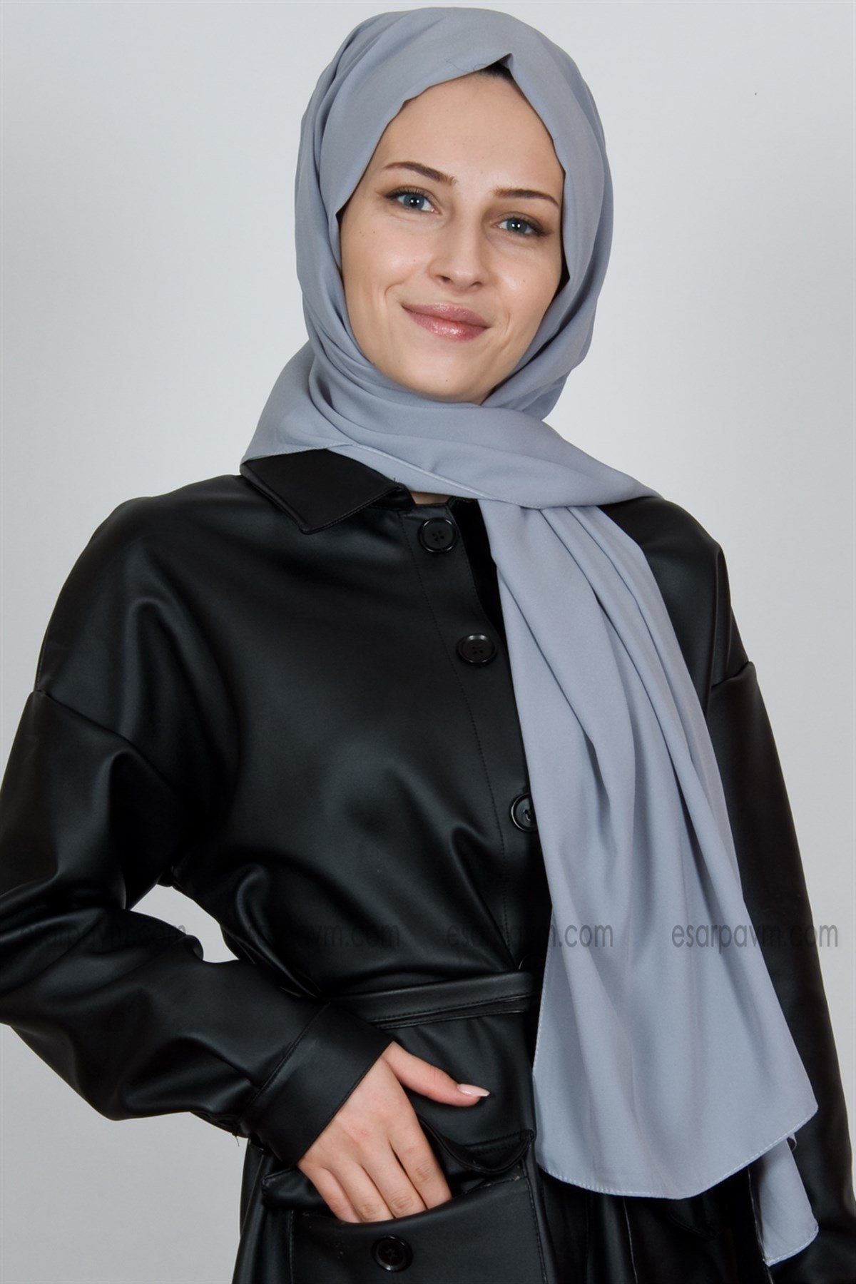 Medine İpeği Şal Kurşuni