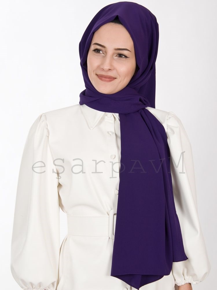 Medine İpeği Şal Mor
