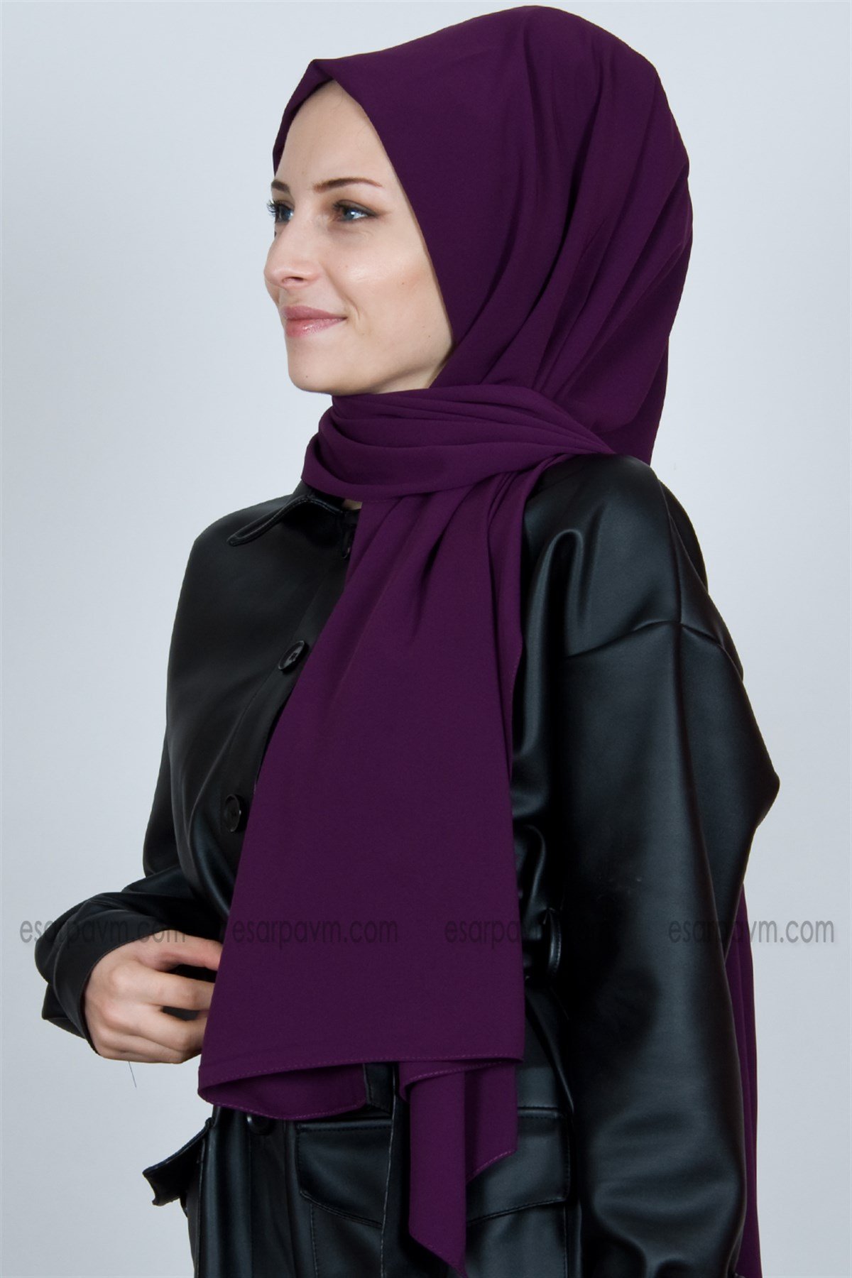 Medine İpeği Şal Mor