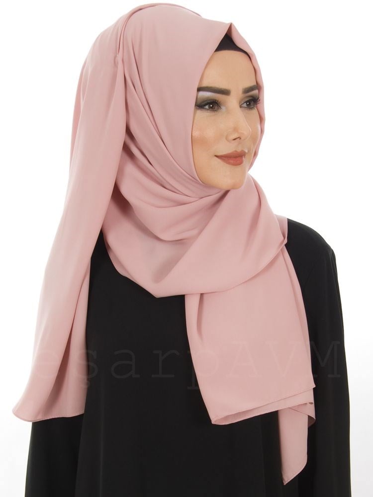 Medine İpeği Şal Pudra Pembe