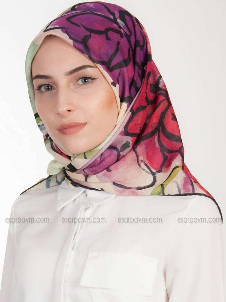 Minelli Çiçekli Soft Eşarp 9393-03