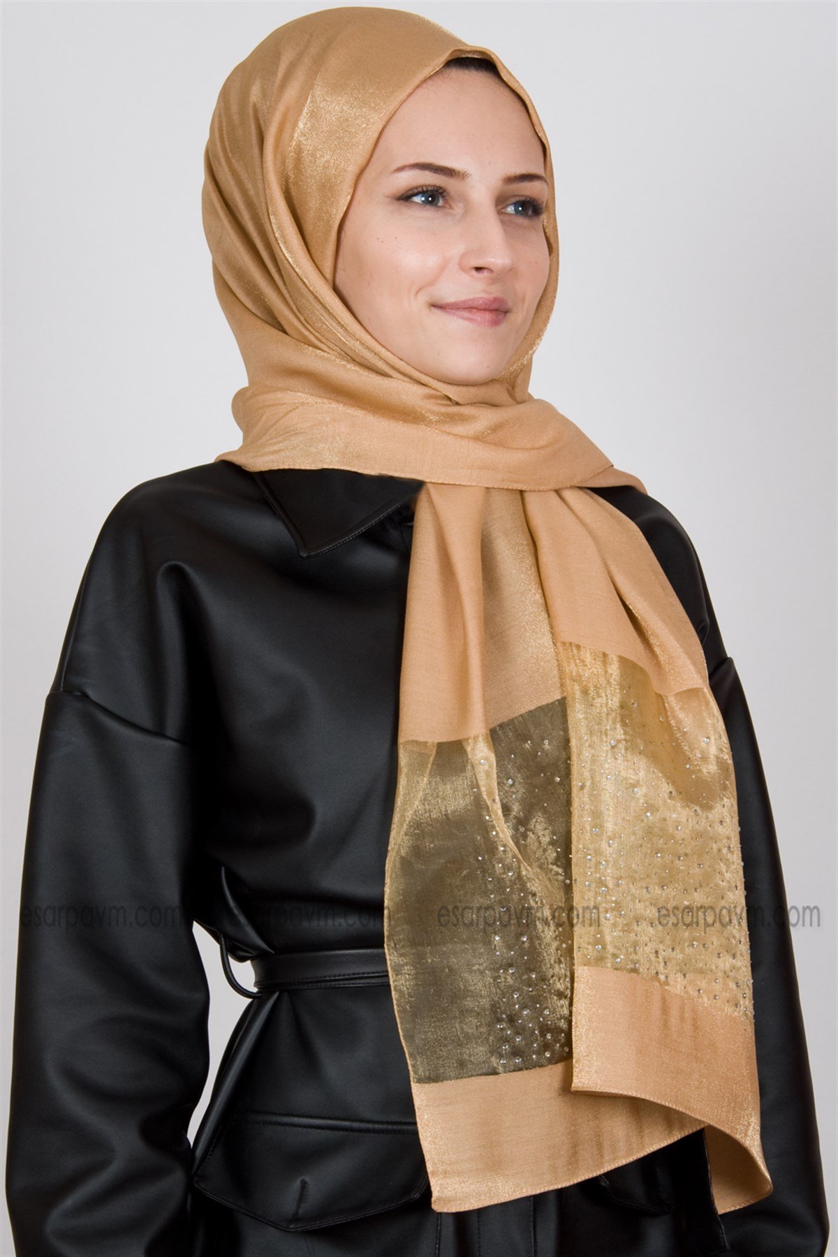 Piramit Exclusive Taşlı Şal Bal Köpüğü