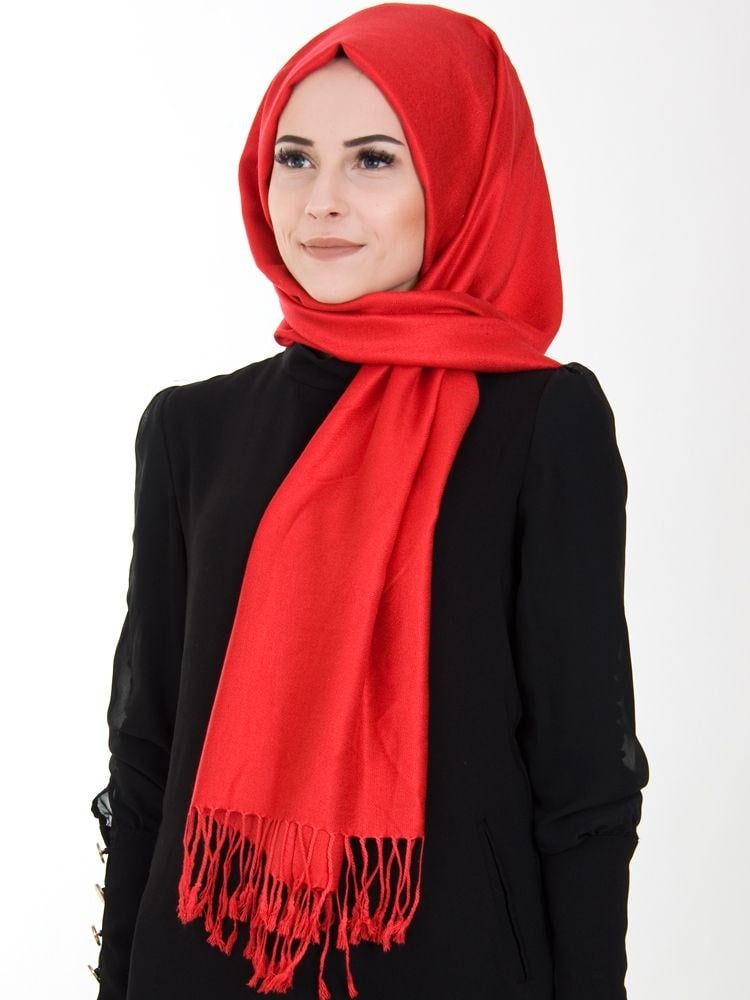 Van Gogh Pashmina Şal Kırmızı