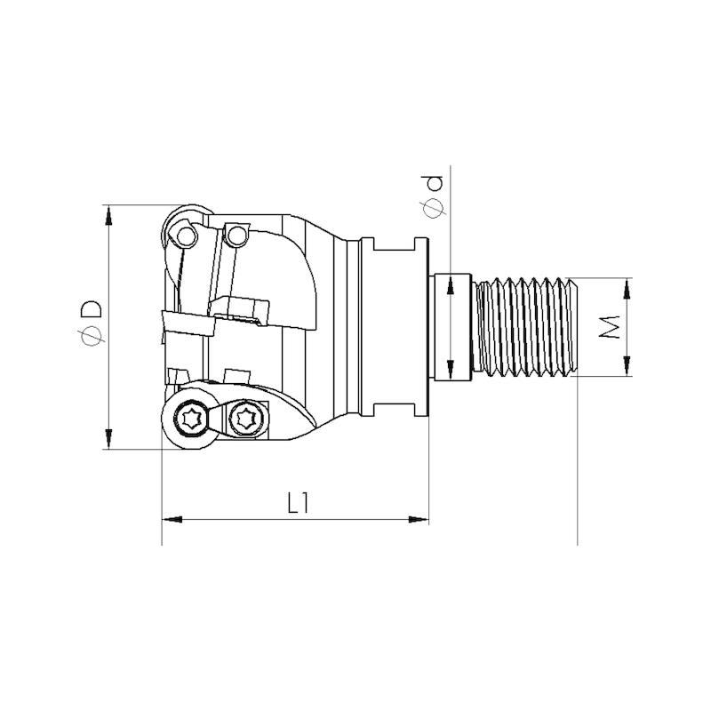 Heikenei 32,0x3 Rd.. 12T3 ISO Screwed Shank End Mill