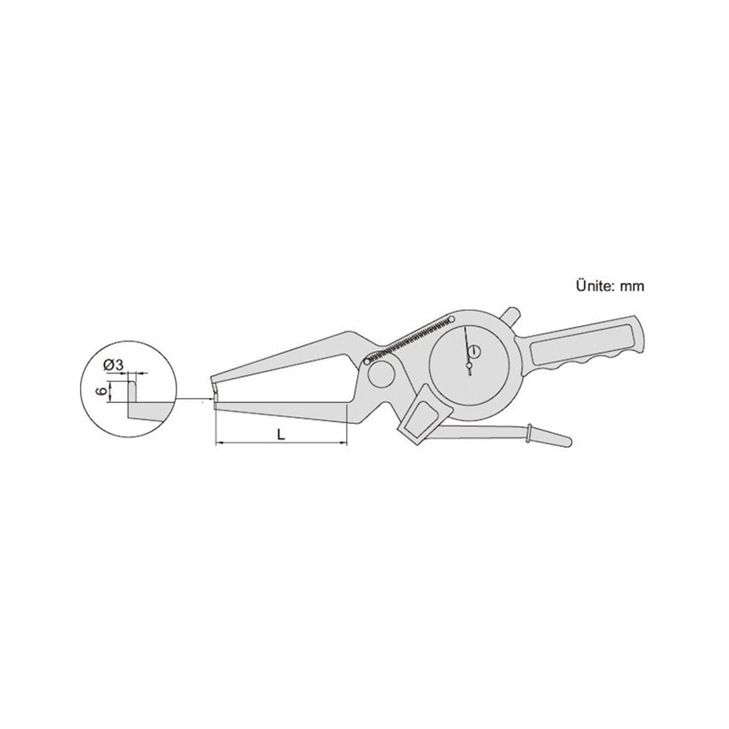 Insize 2332 0-20 mm Saatli Dış Çap Komparatörü