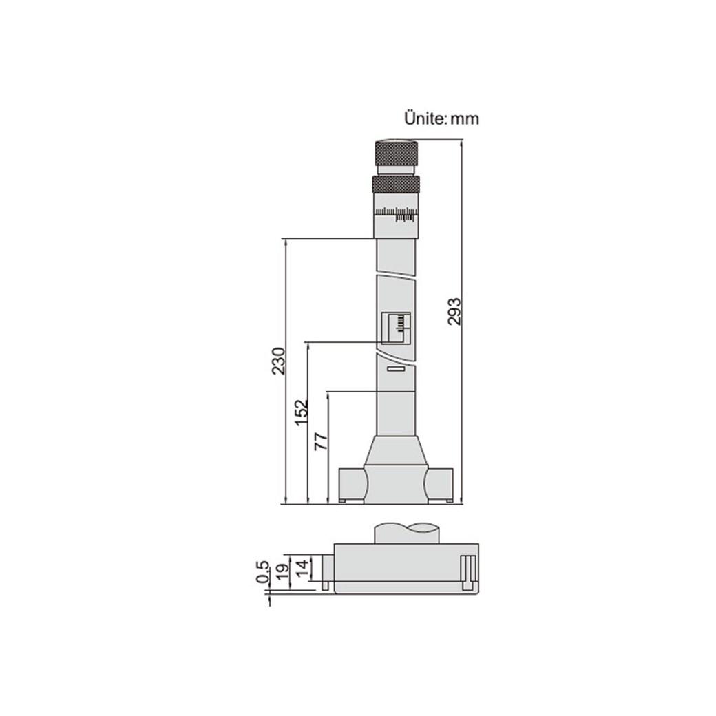 Insize 3228 Üç Ayaklı Mikrometre (Geniş Ölçü Aralıklı)