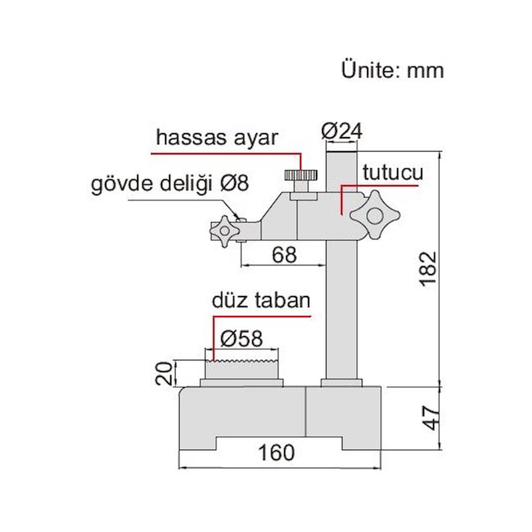 Insize 6862 Salgı Saati Ayağı