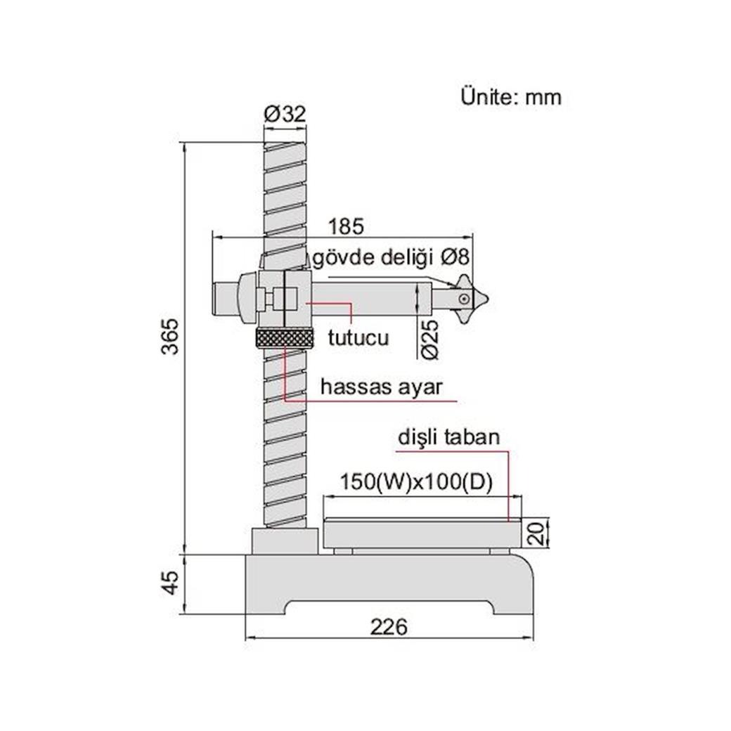 Insize 6864 Salgı Saati Ayağı
