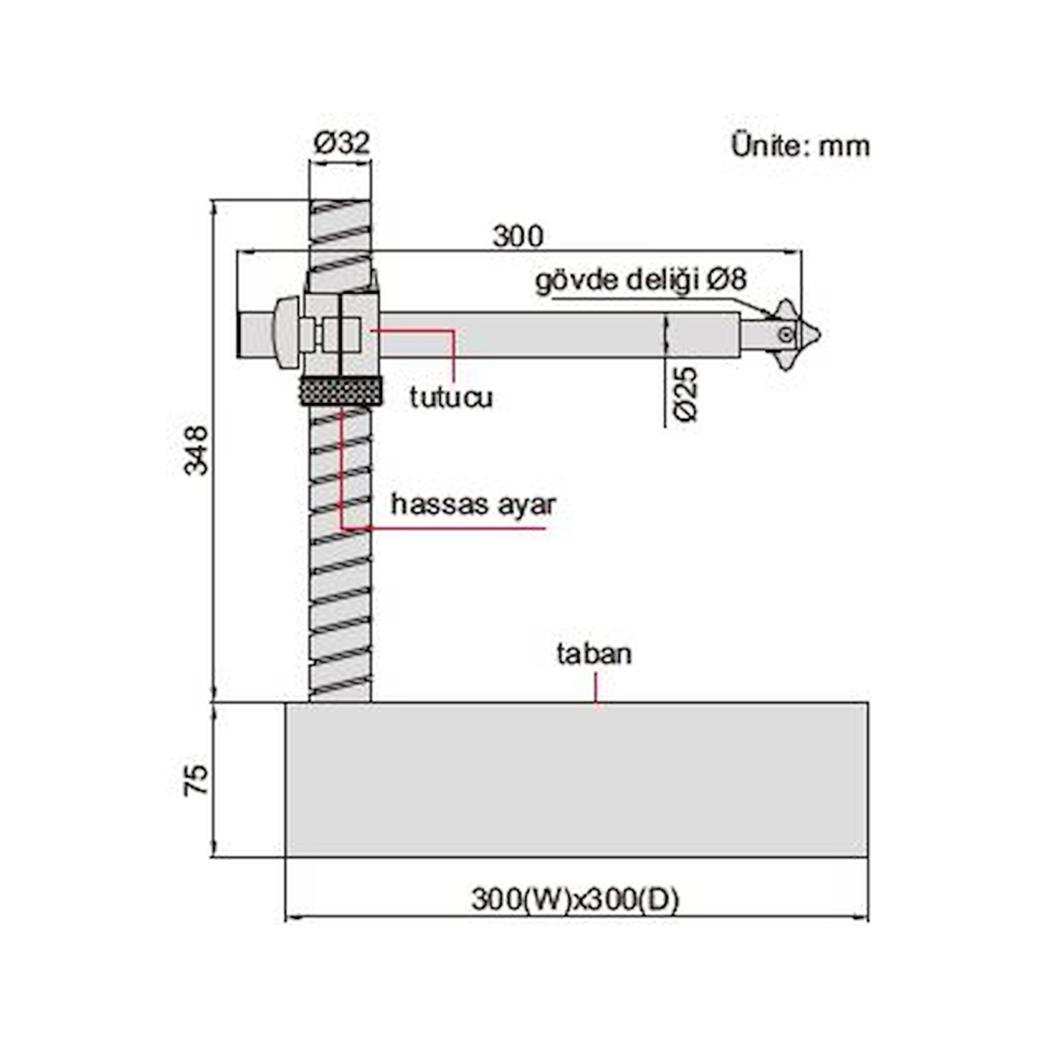 Insize 6867 Granit Salgı Saati Ayağı