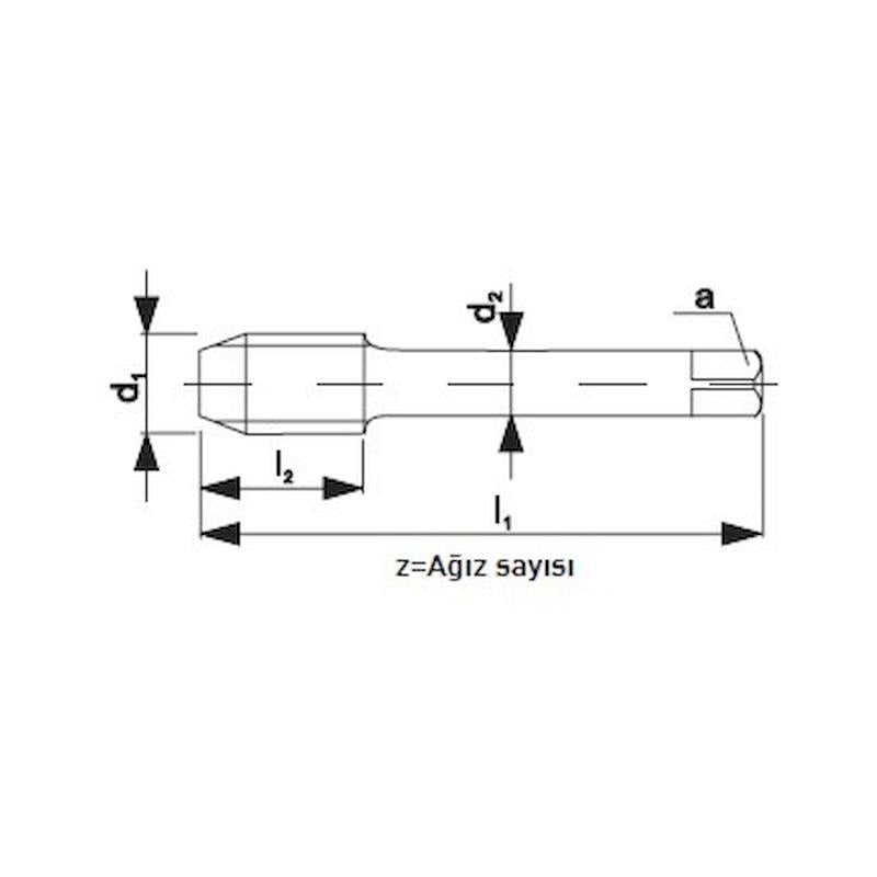 Narex 0200 3 Parça Metrik Sol El Takım Kılavuzu HSS Din352