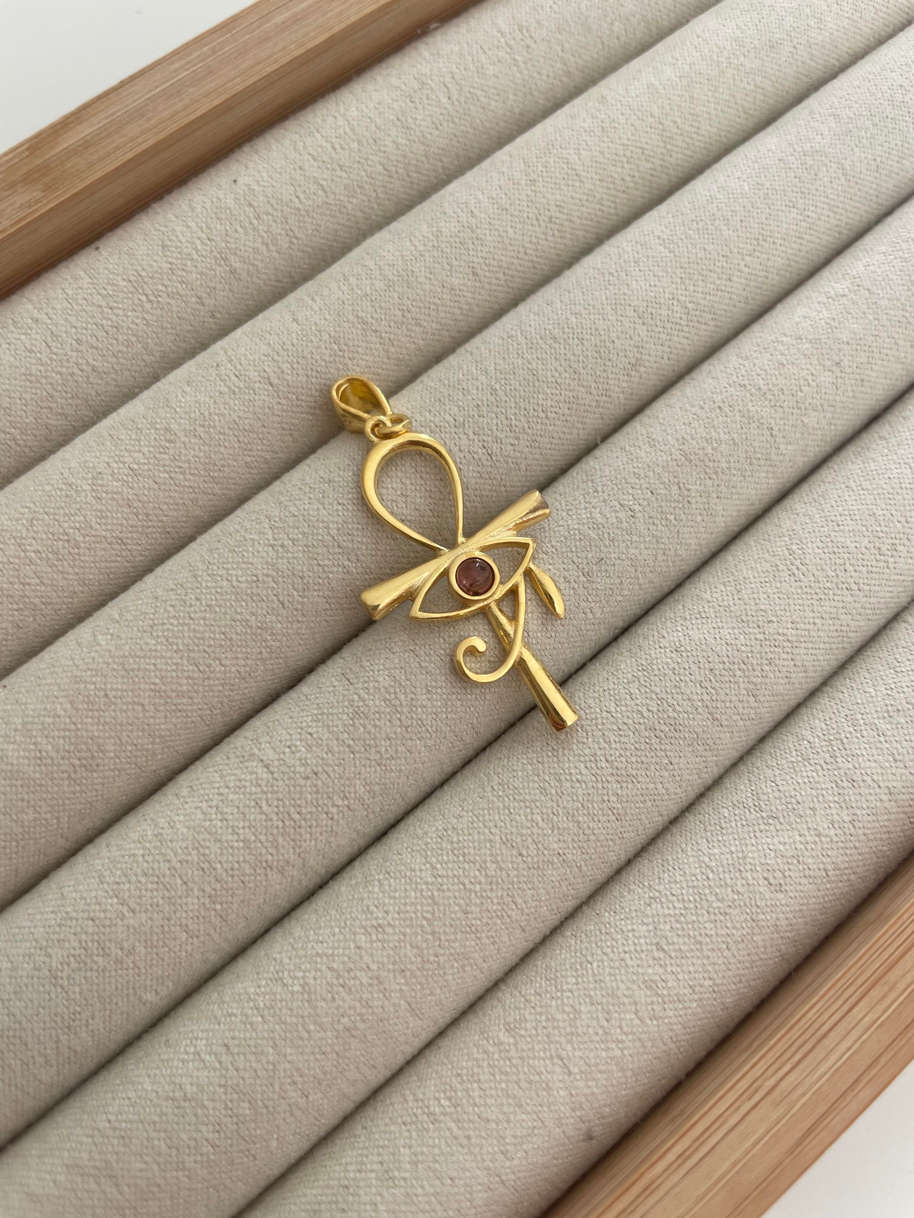 Ankh + Ra Sembollü Kolye Ucu
