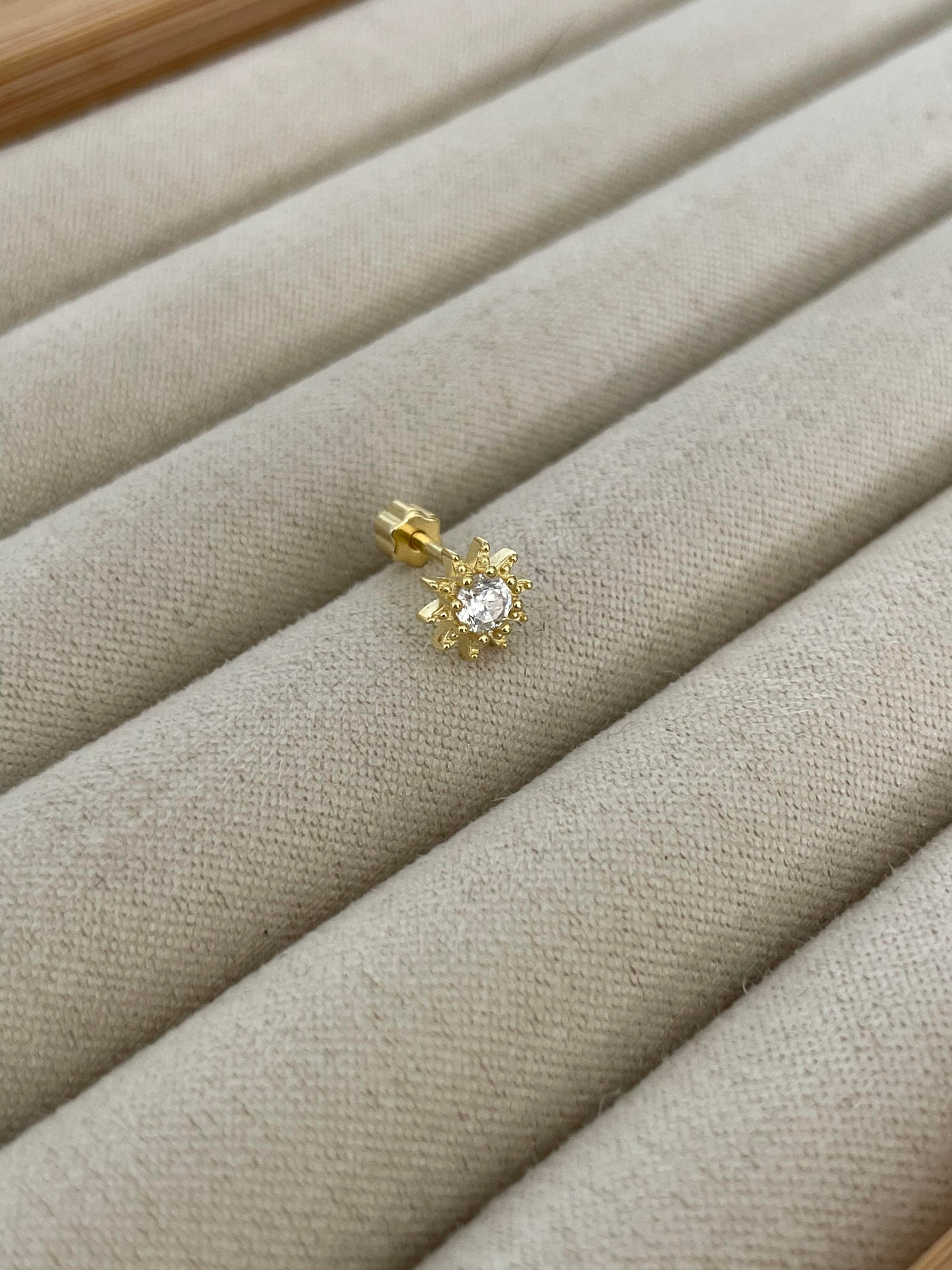 Ortası Taşlı Güneş Piercing