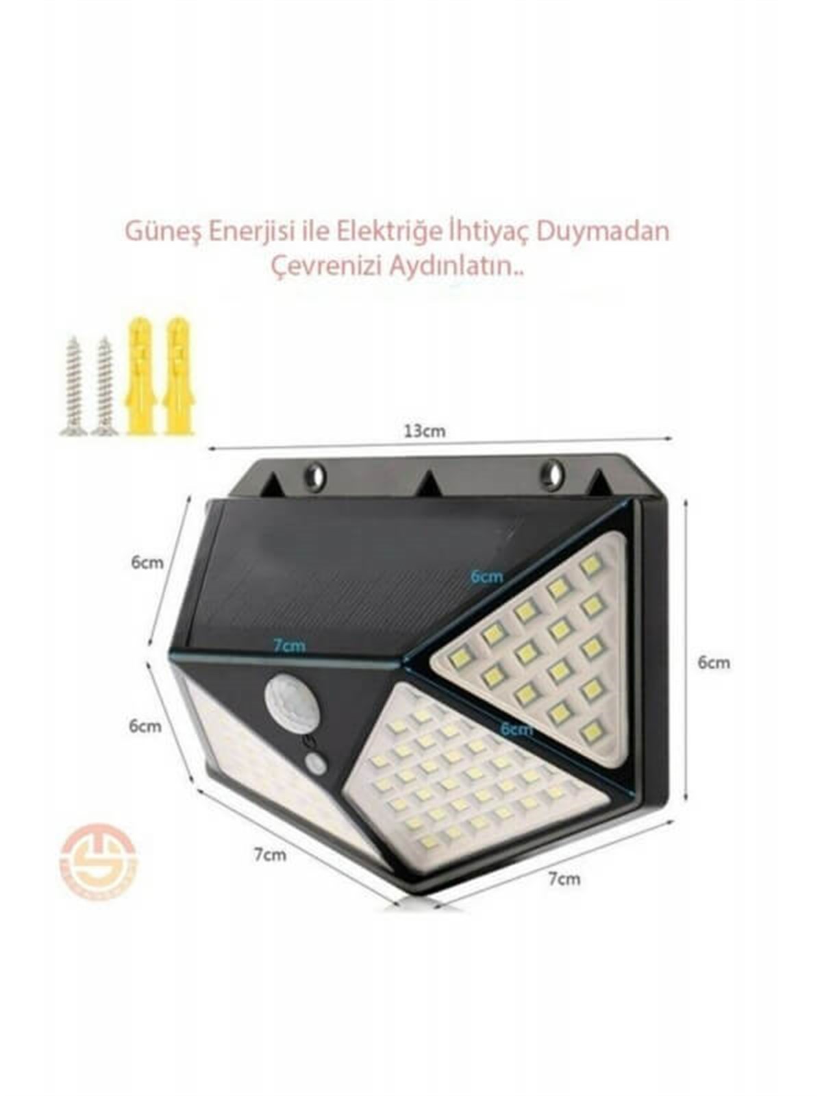 SCHNAUER HAREKET SENSÖRLÜ GÜNEŞ ENERJİLİ LED AYDINLATMA DIŞ MEKAN BAHÇE 100 LED Lİ