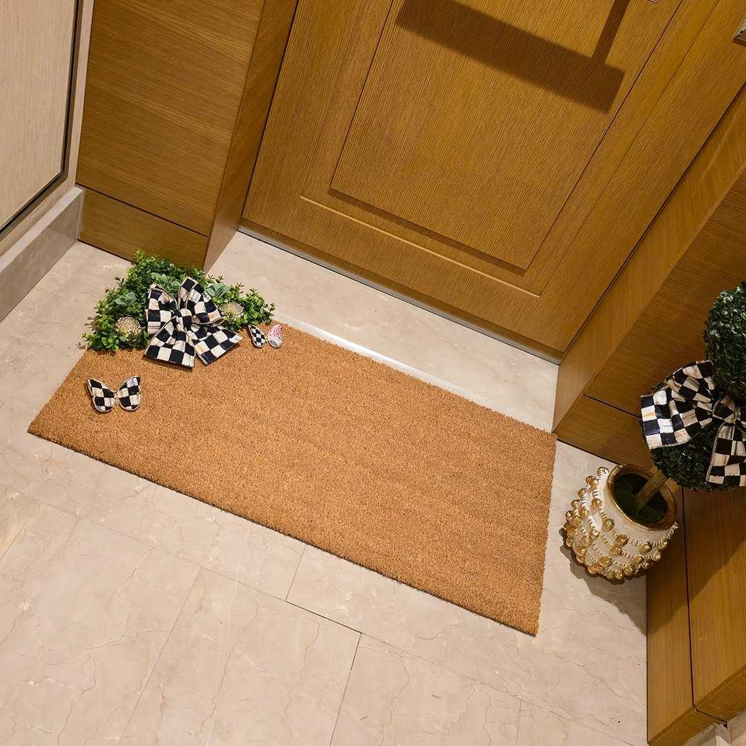 Özel Tasarım Kelebek Objeli Mackenzie-Childs Kurdeleli Paspas Büyük Boy Model 1