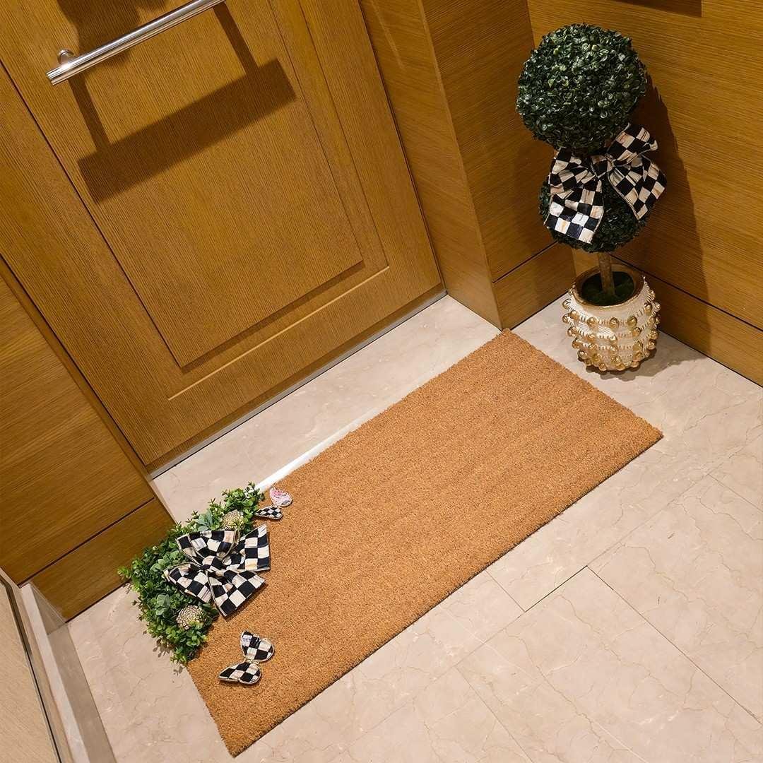 Özel Tasarım Kelebek Objeli Mackenzie-Childs Kurdeleli Paspas Büyük Boy Model 1