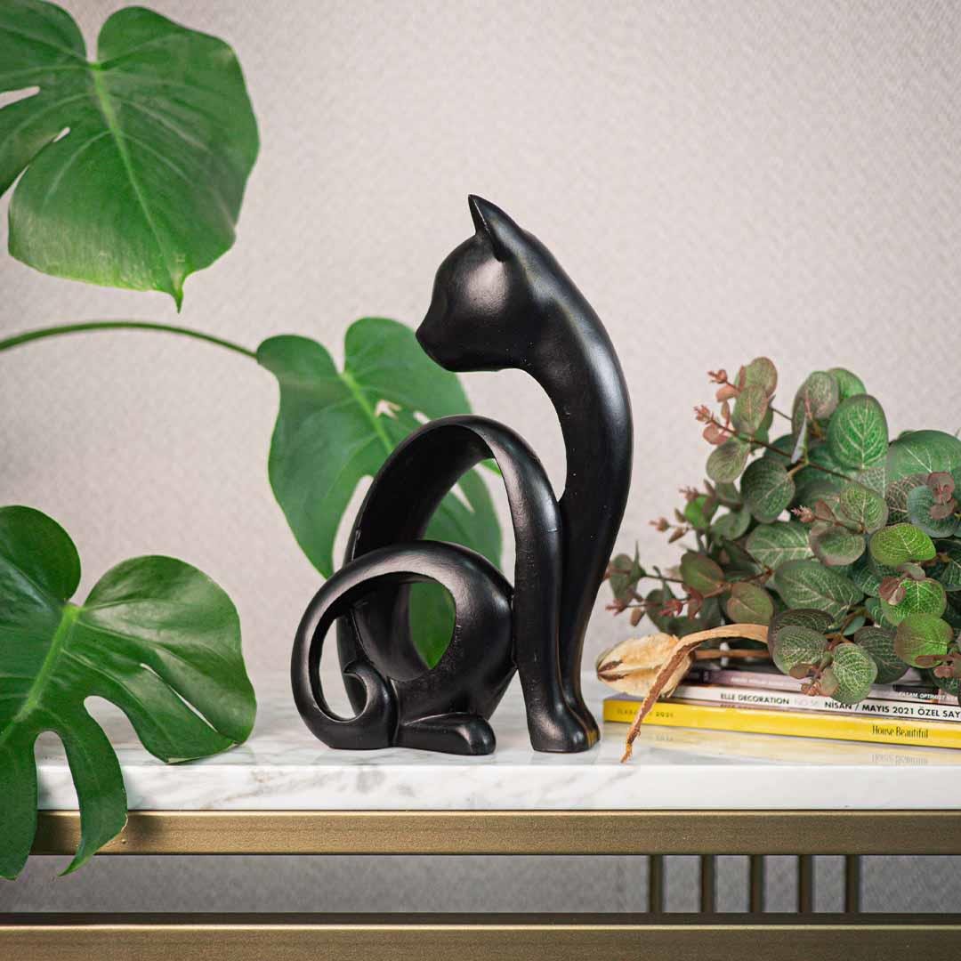 Soyut Kedi Biblo Siyah