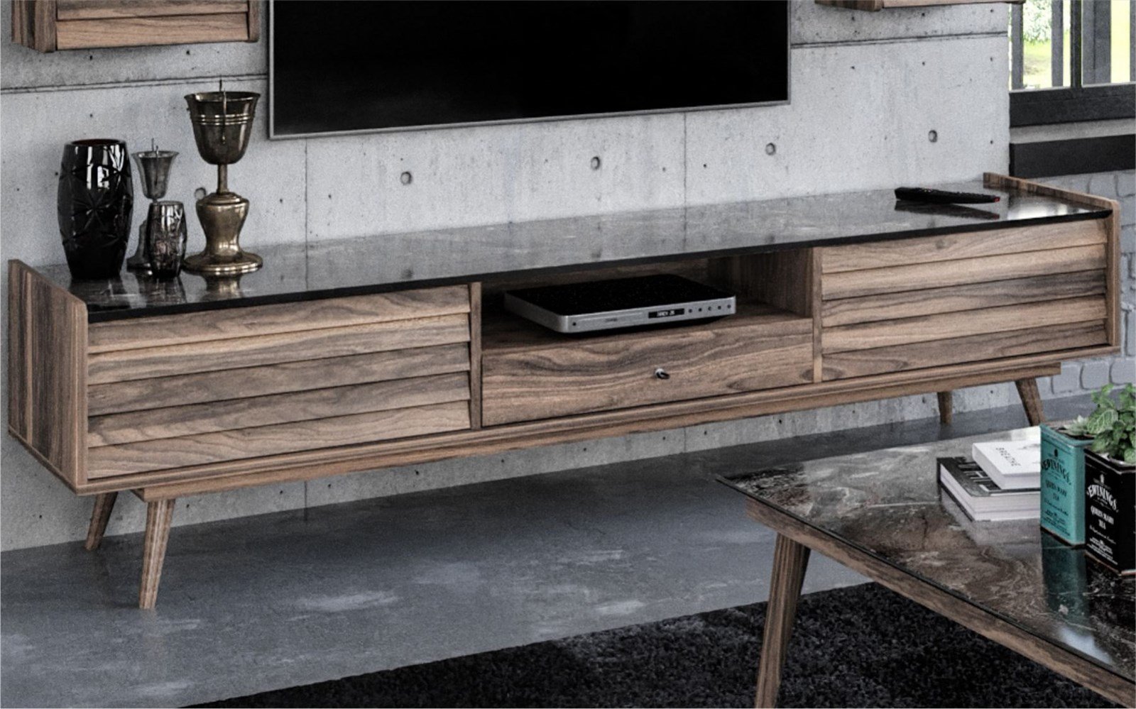 tv üniteleriSETAŞSETAŞCorsa Ceviz Tv Ünitesi