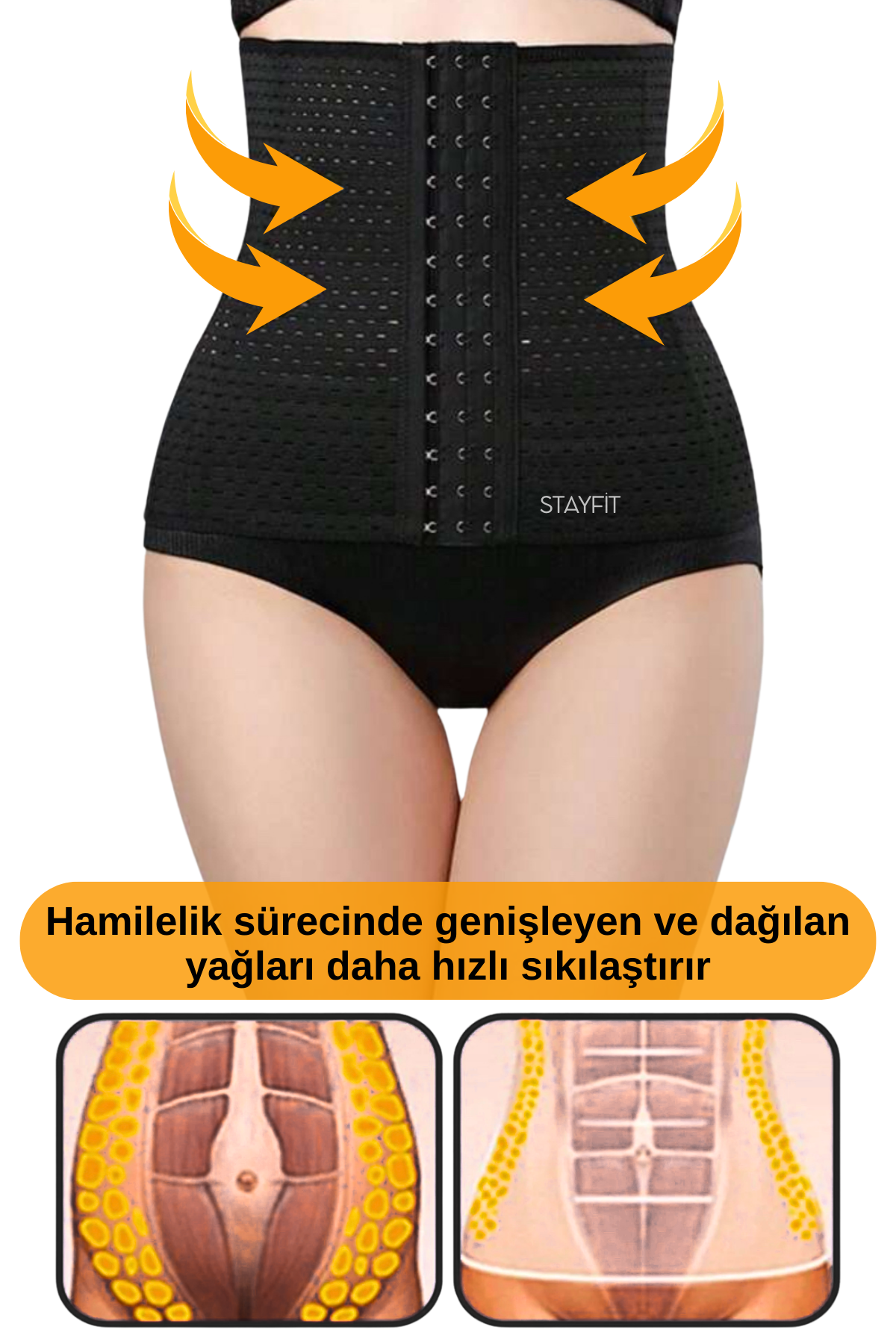 Doğum Sonrası Lohusa Korsesi - Siyah