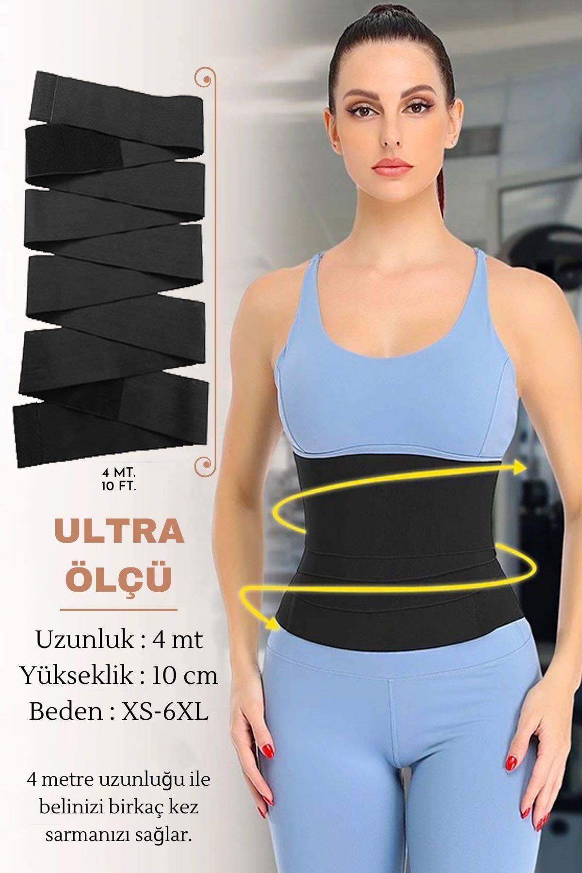 Waist Trainer Bel İnceltici 4 Mt Kum Saati Bel Korsesi - Unisex