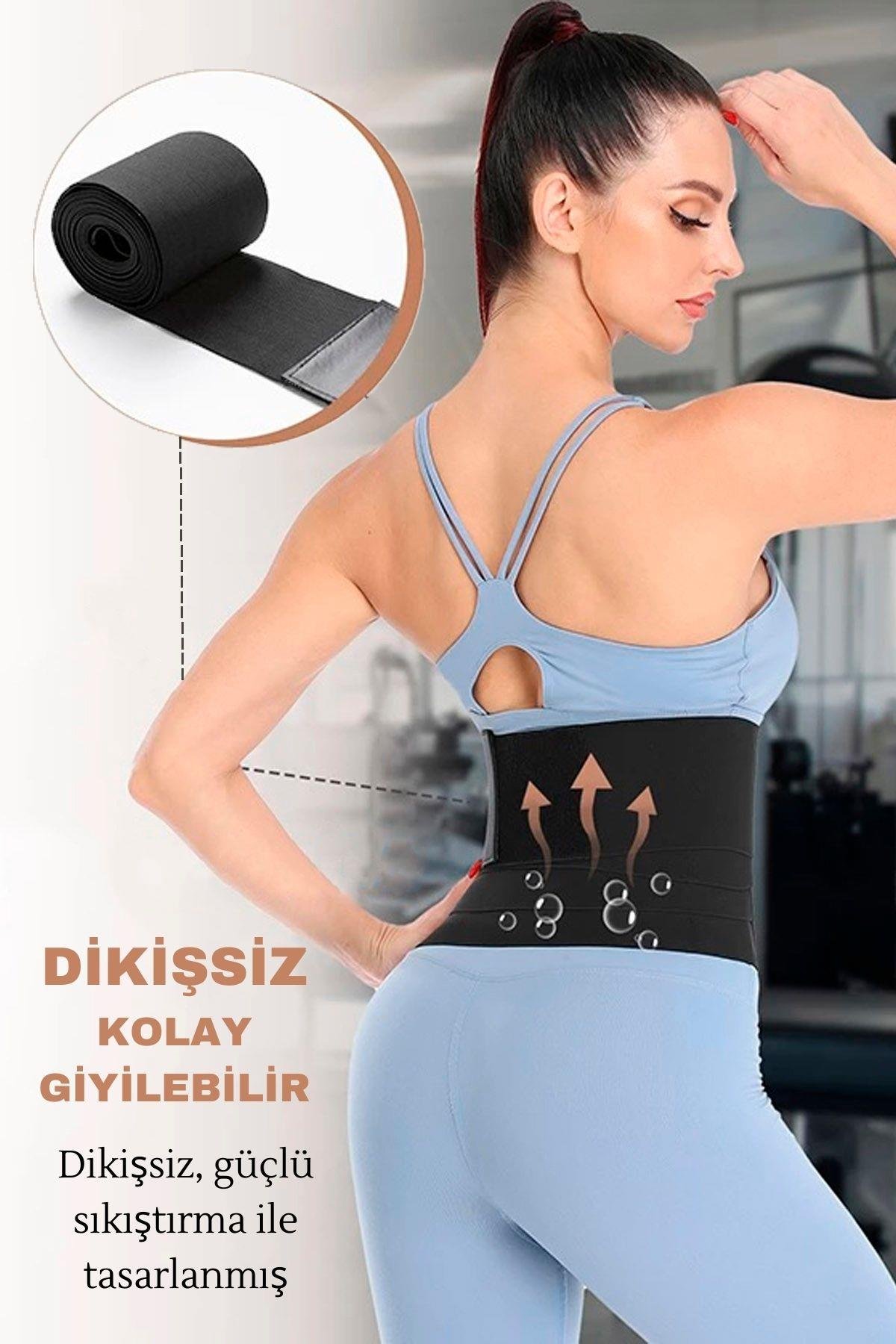 Waist Trainer Bel İnceltici 4 Mt Kum Saati Bel Korsesi - Unisex