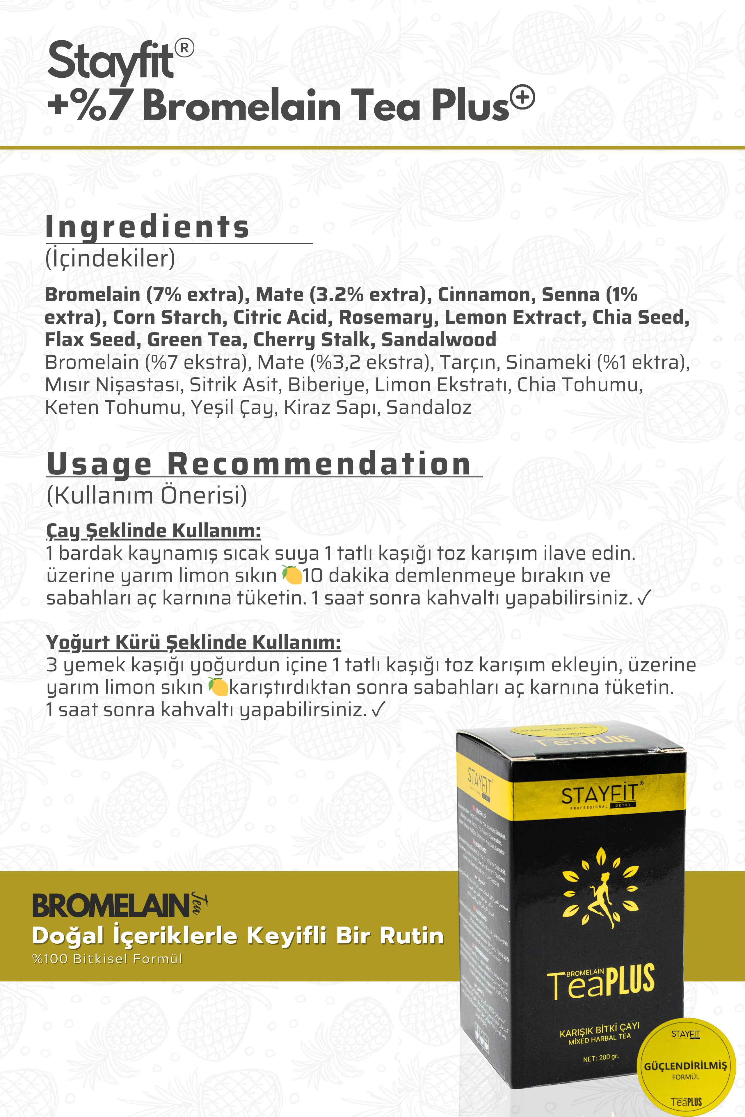Güçlü 45 Günlük Bitki Çayı 280 gr