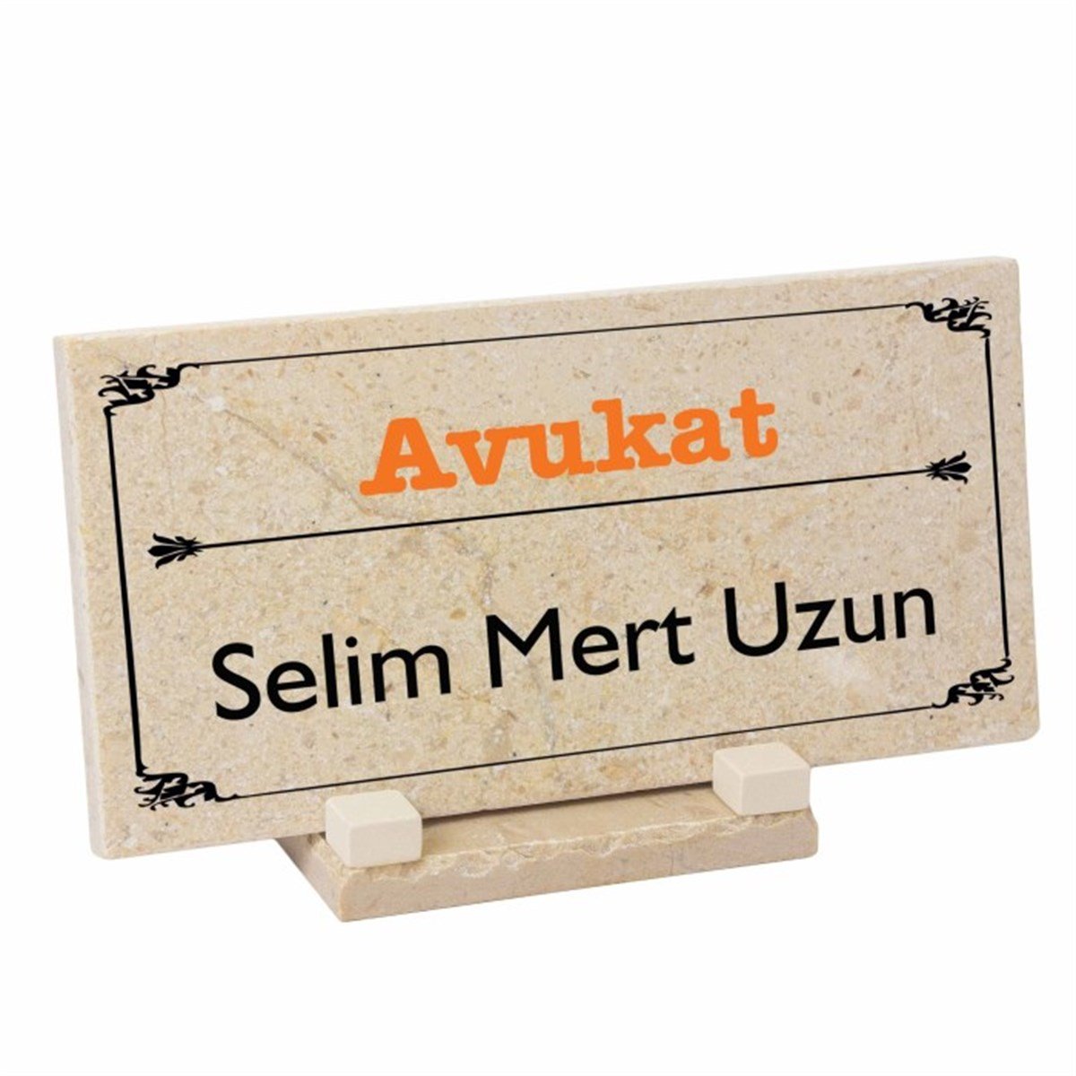  Kişiye Özel Masaüstü İsimlik Dekoratif Dikdörtgen Taş - Meslek Model1