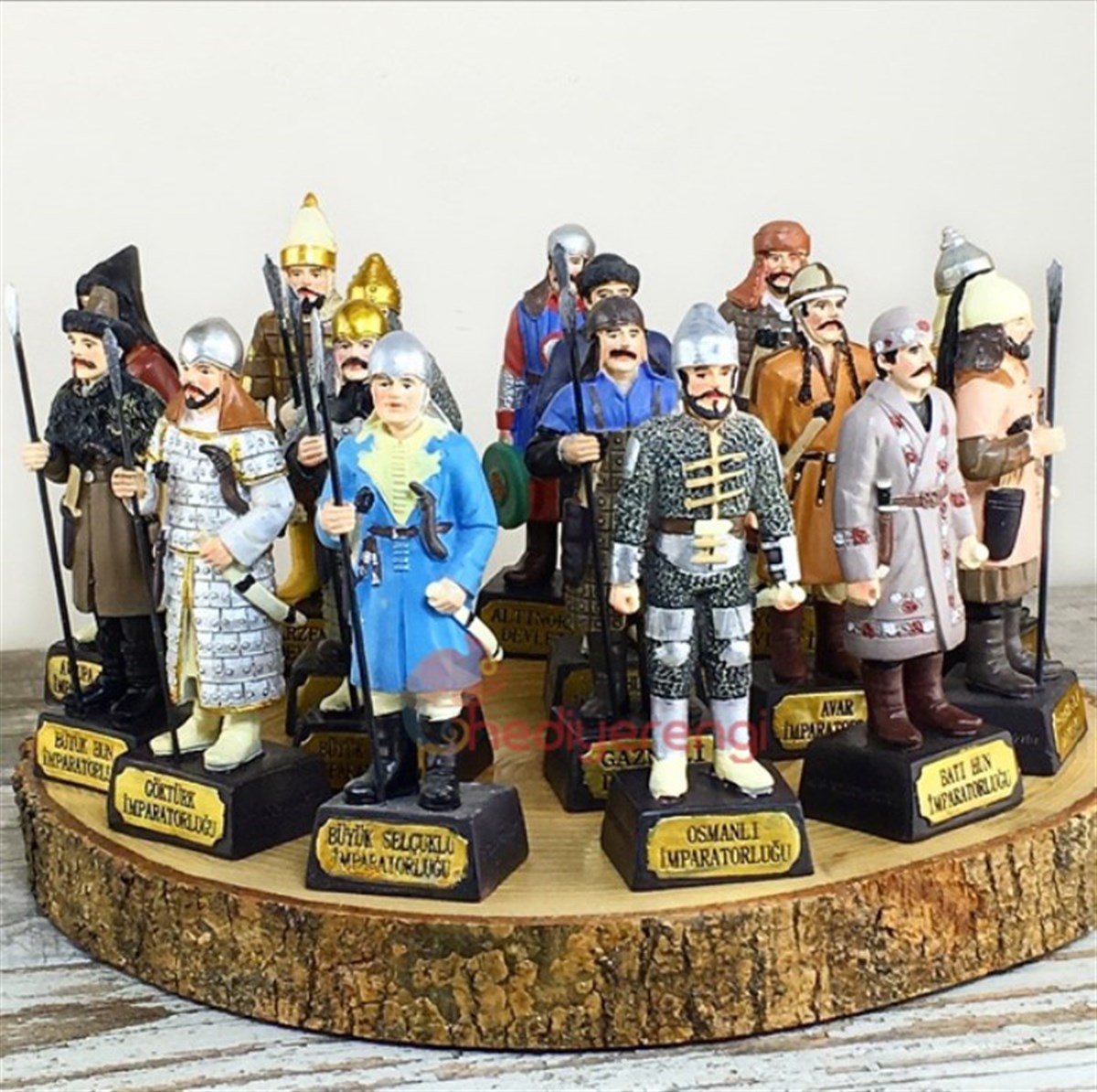 16 Türk Devleti Tasarımlı Biblo Seti