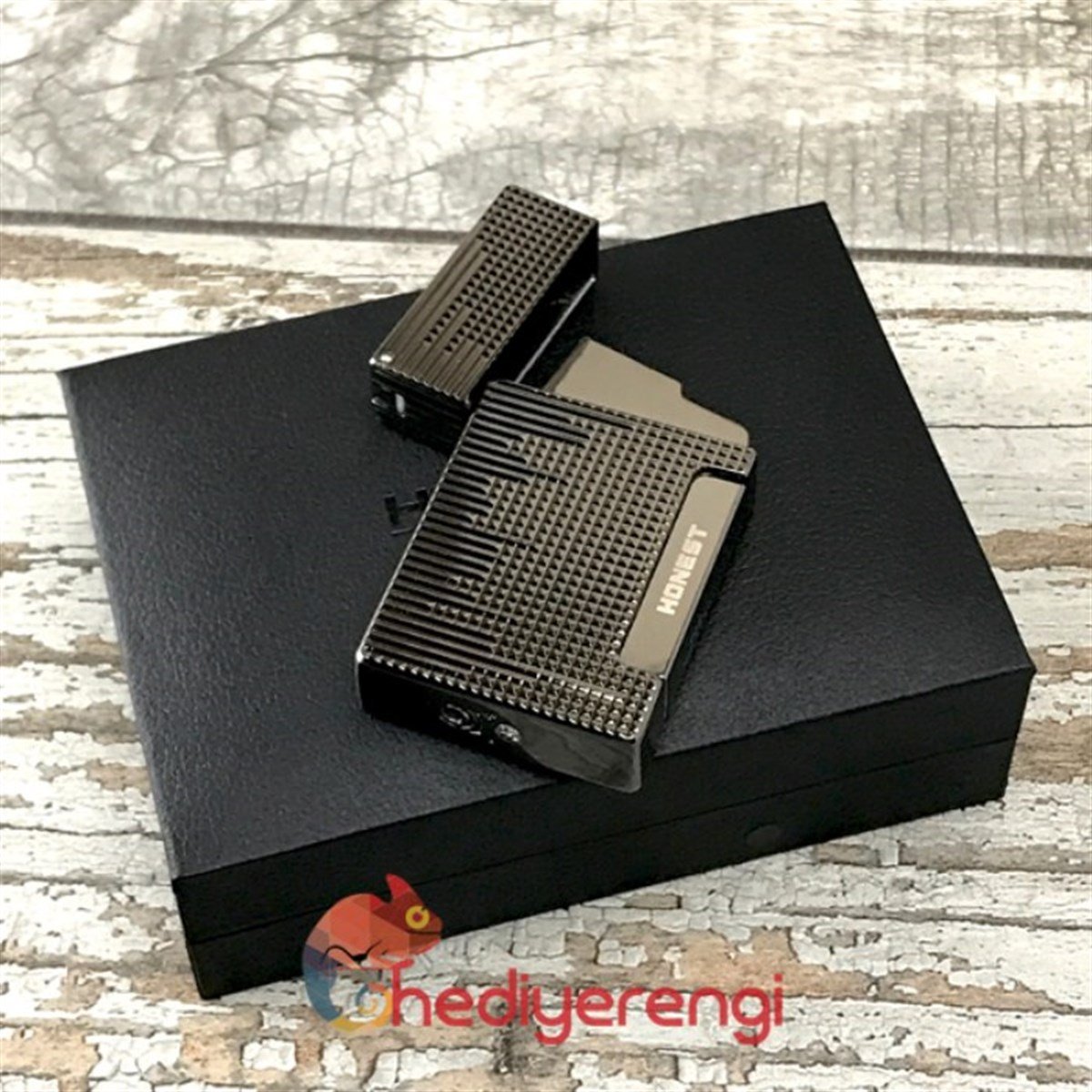 2'li Pürmüz Alevli Honest Marka Metal Füme Puro Çakmağı BCZ308