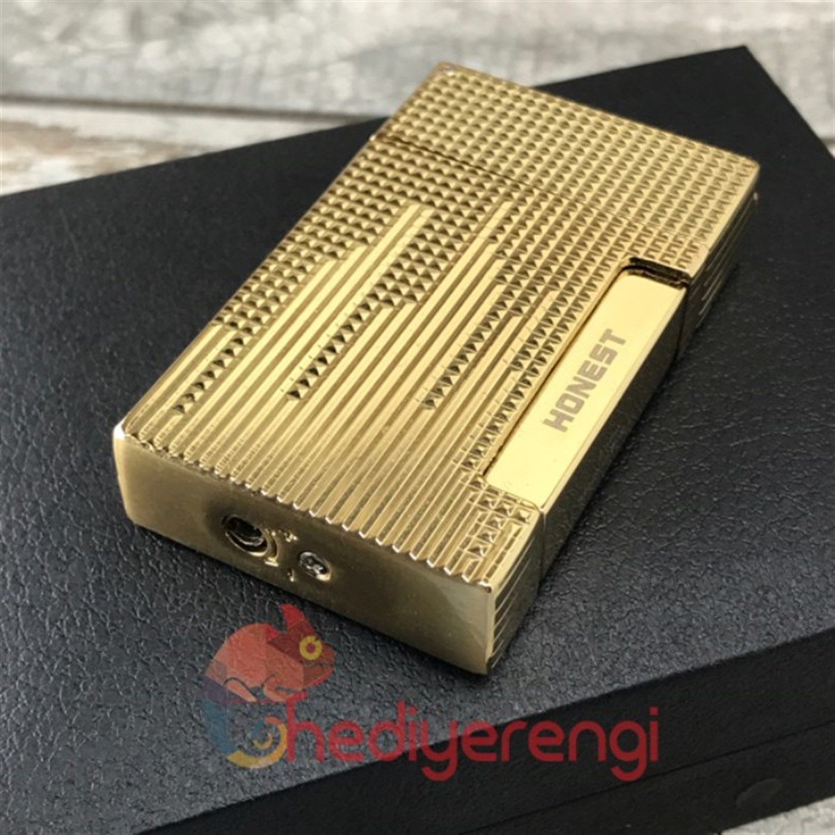 2'li Pürmüz Alevli Honest Marka Metal Gold Puro Çakmağı BCZ308