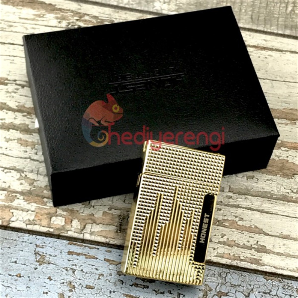 2'li Pürmüz Alevli Honest Marka Metal Gold Puro Çakmağı BCZ308