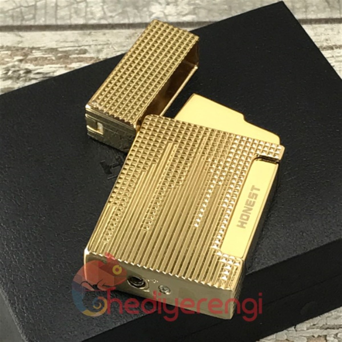 2'li Pürmüz Alevli Honest Marka Metal Gold Puro Çakmağı BCZ308