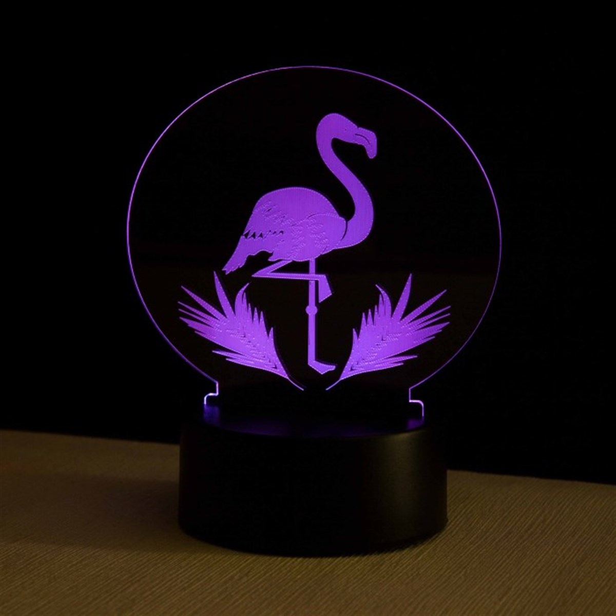 3 Boyutlu Flamingo Tasarımlı Gece Lambası