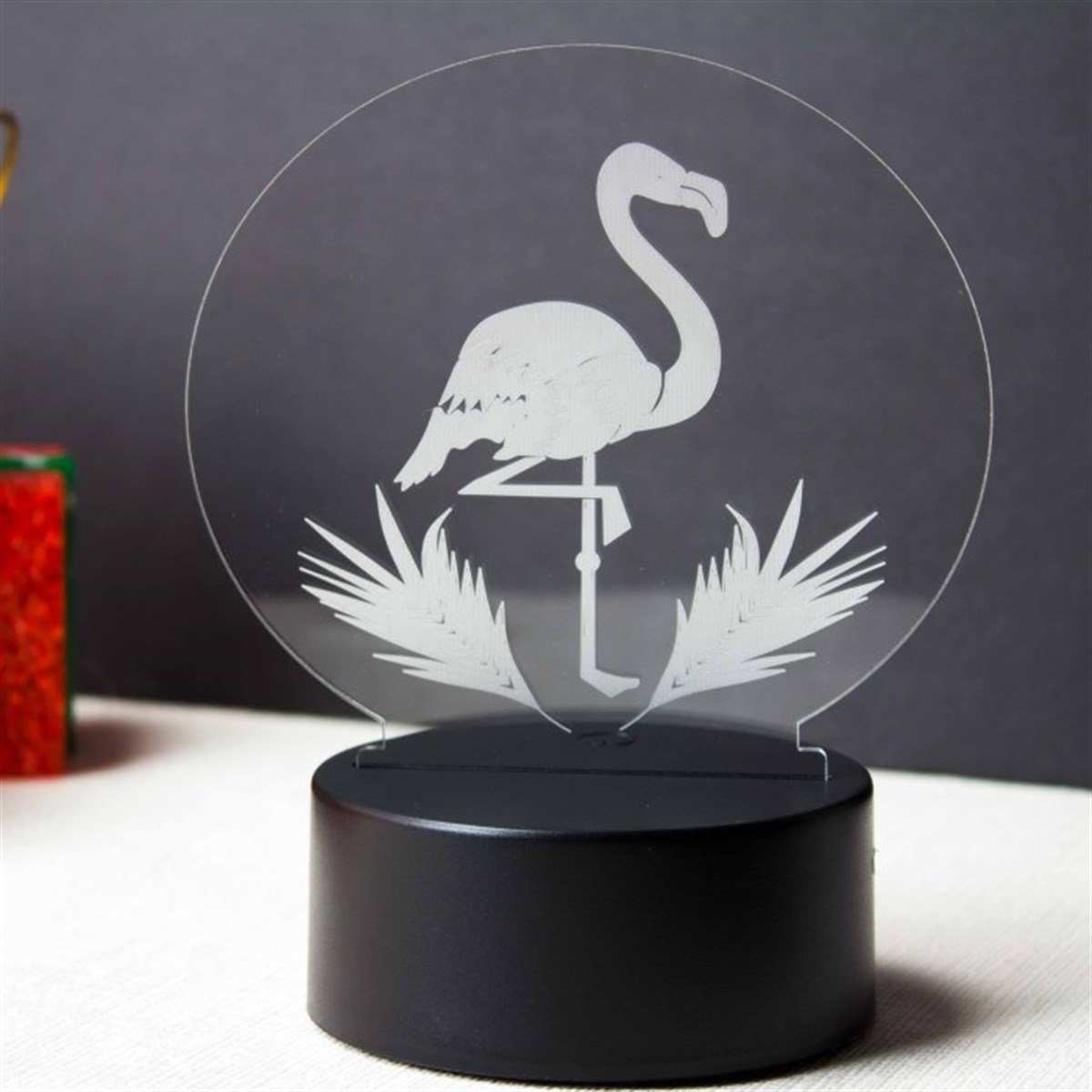 3 Boyutlu Flamingo Tasarımlı Gece Lambası