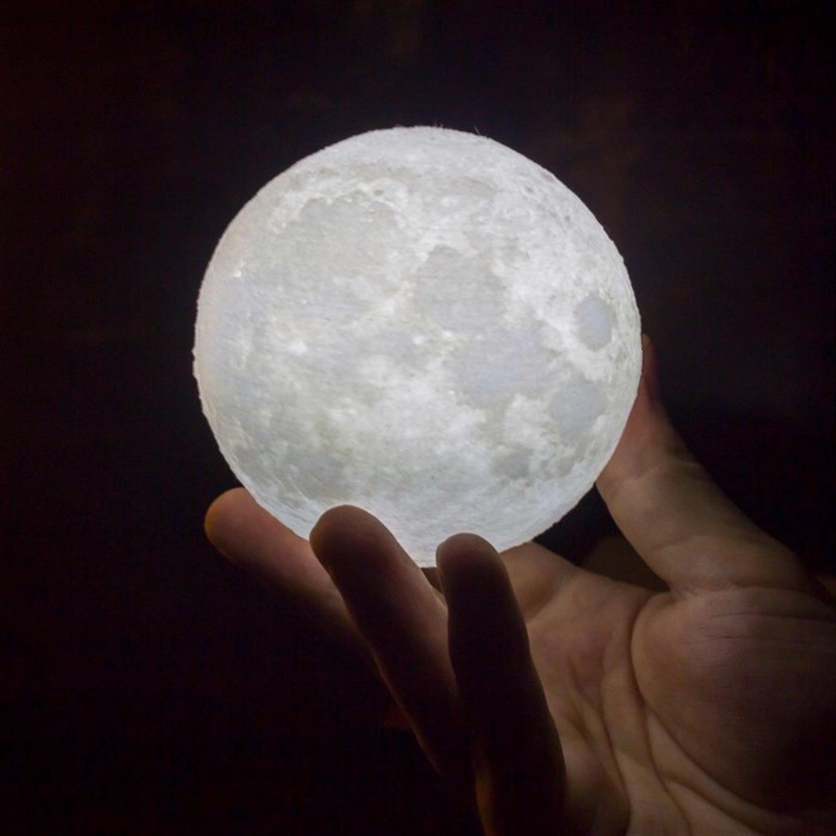 3 Boyutlu Tasarımlı Ay Gece Lambası 3d Moon Light Büyük Boy