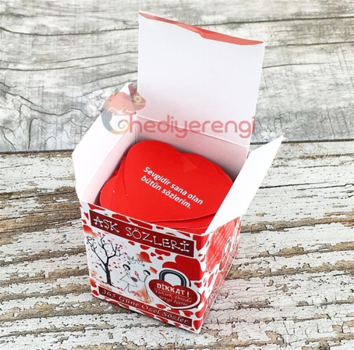 365 Güne Özel Kalpli Aşk Kartları  