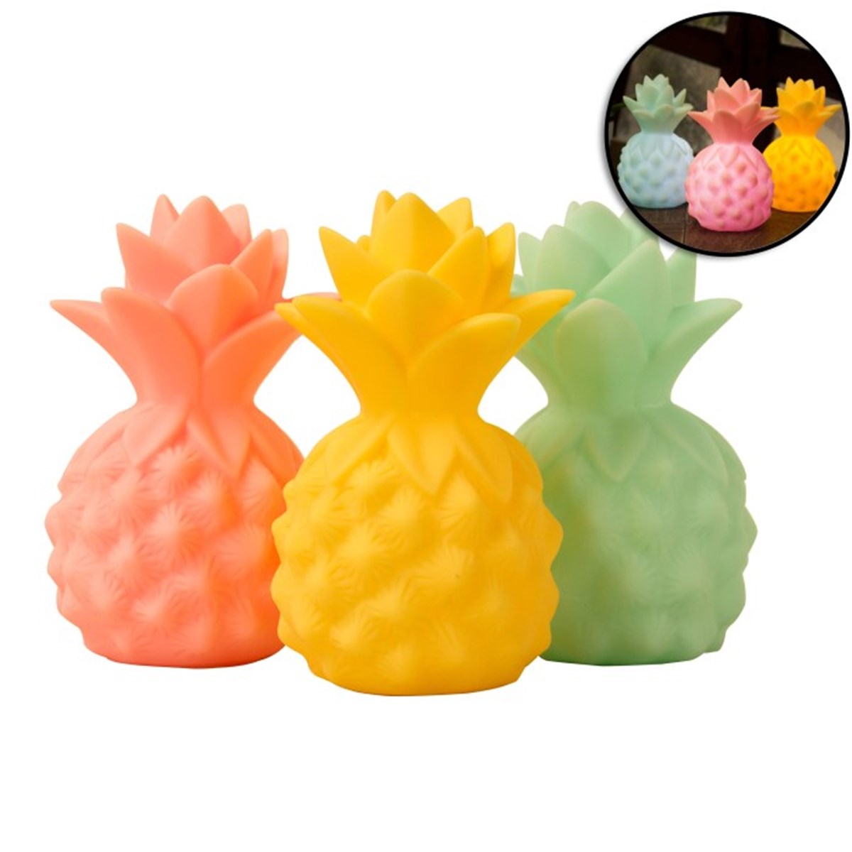 Ananas Tasarımlı Ledli Gece Lambası