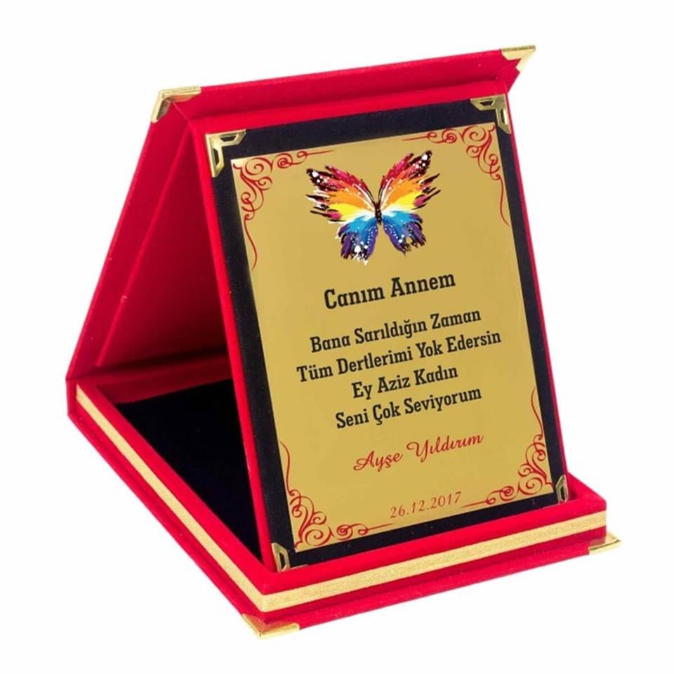 Anneye Hediye Kişiye Özel Canım Annem Temalı Büyük Boy Plaket Model1