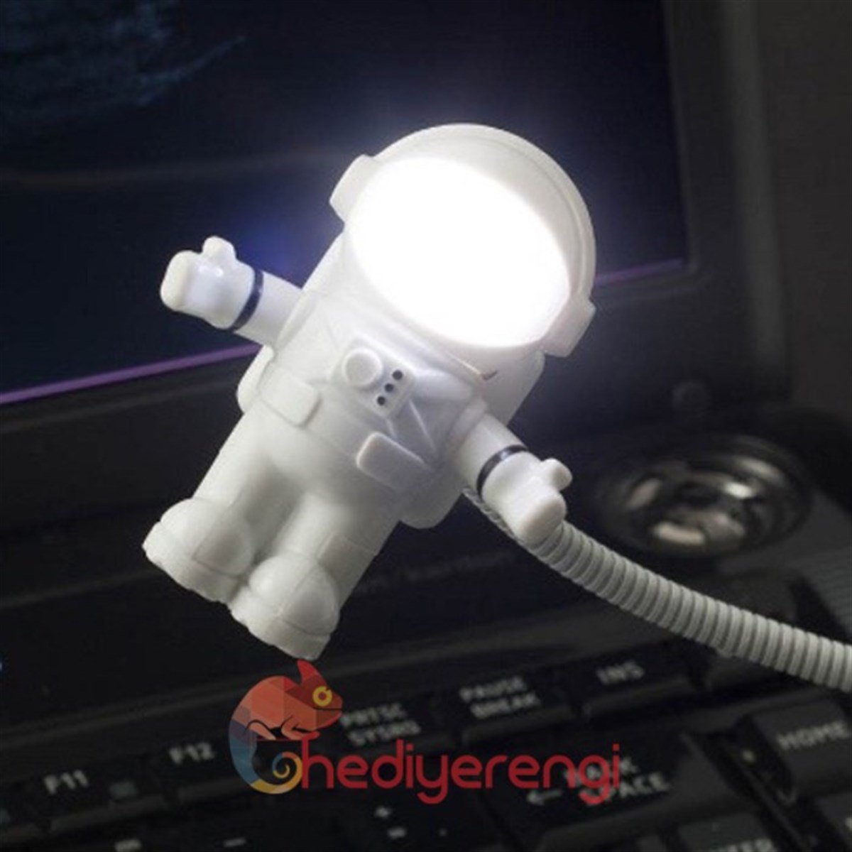 Astronot Temalı Usb Ledli Lamba