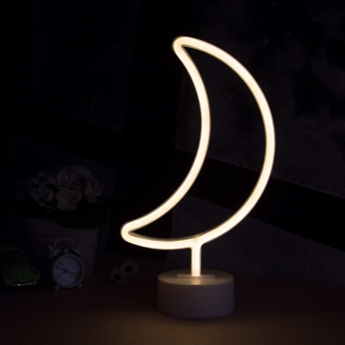 Ay Tasarımlı Neon Led Masa Ve Gece Lambası