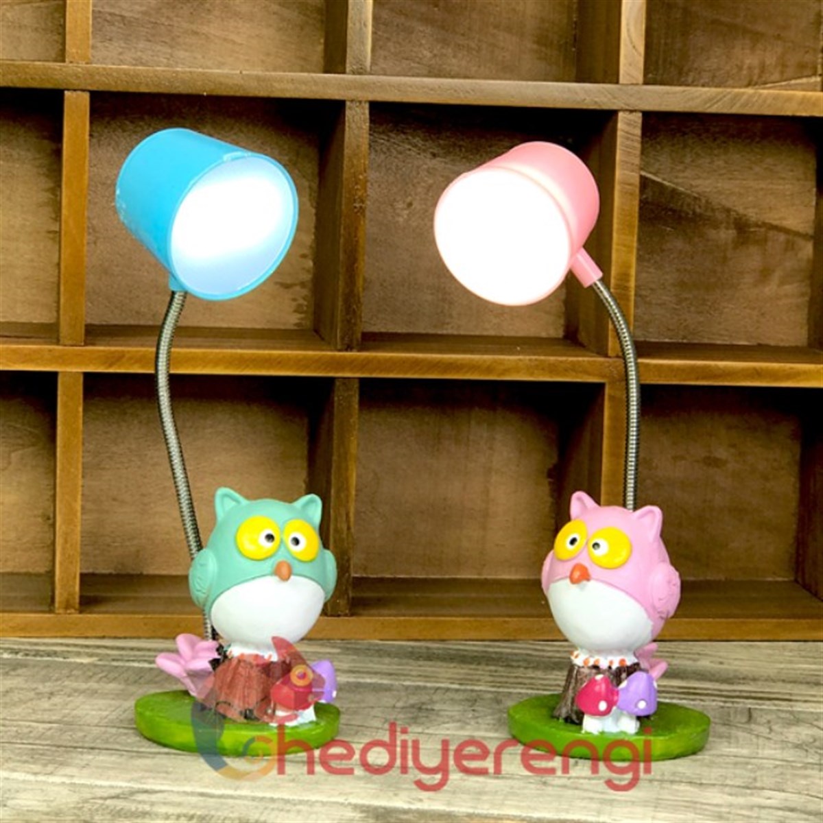 Baykuş Tasarımlı Mini Masa Lambası Lüx