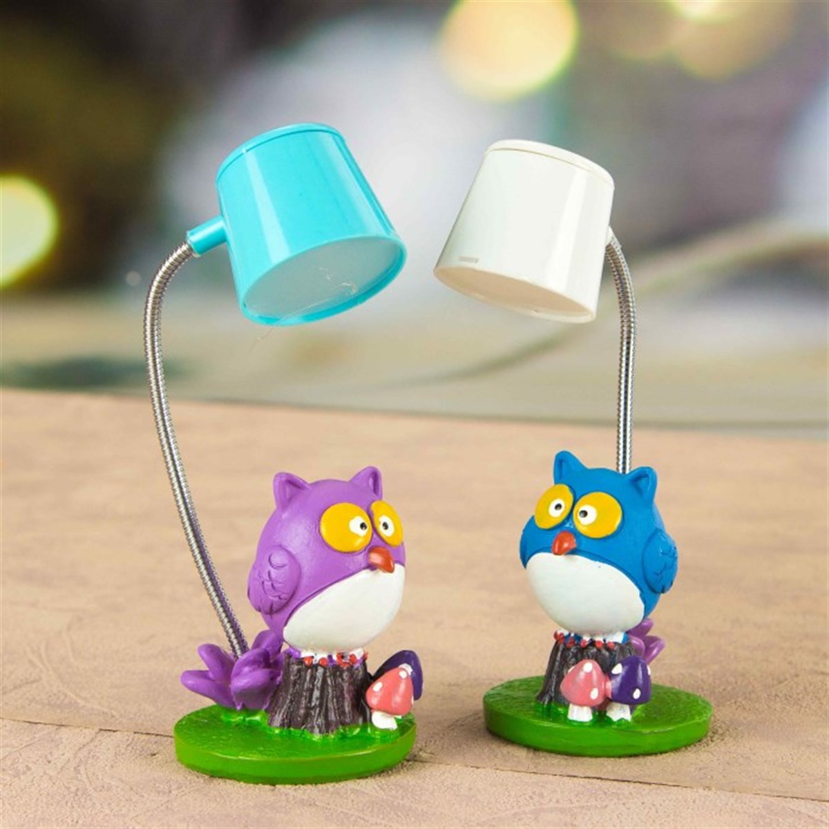 Baykuş Tasarımlı Mini Masa Lambası Lüx