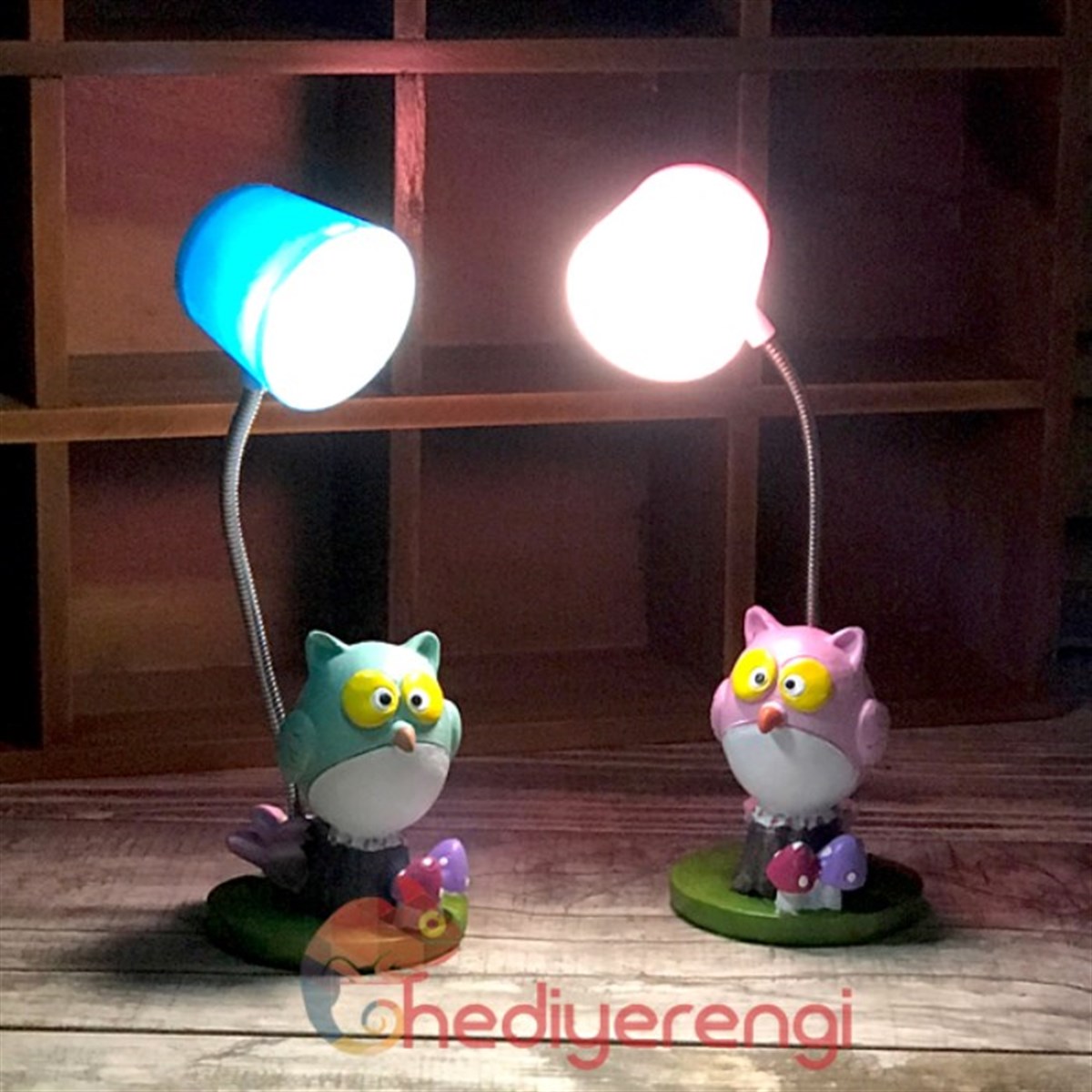 Baykuş Tasarımlı Mini Masa Lambası Lüx