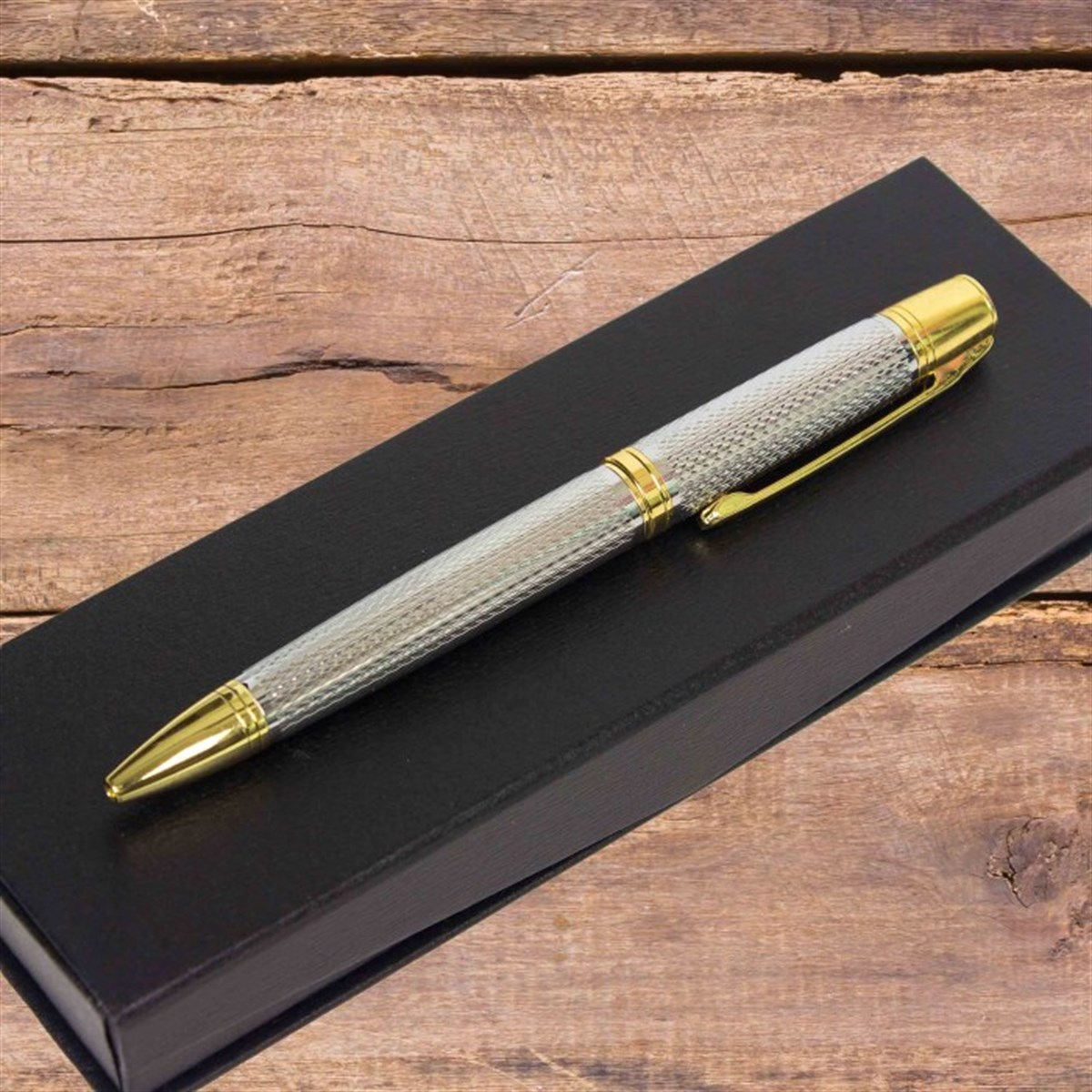 Desenli Exclusive Metal Tükenmez Kalem Tasarım Kutulu