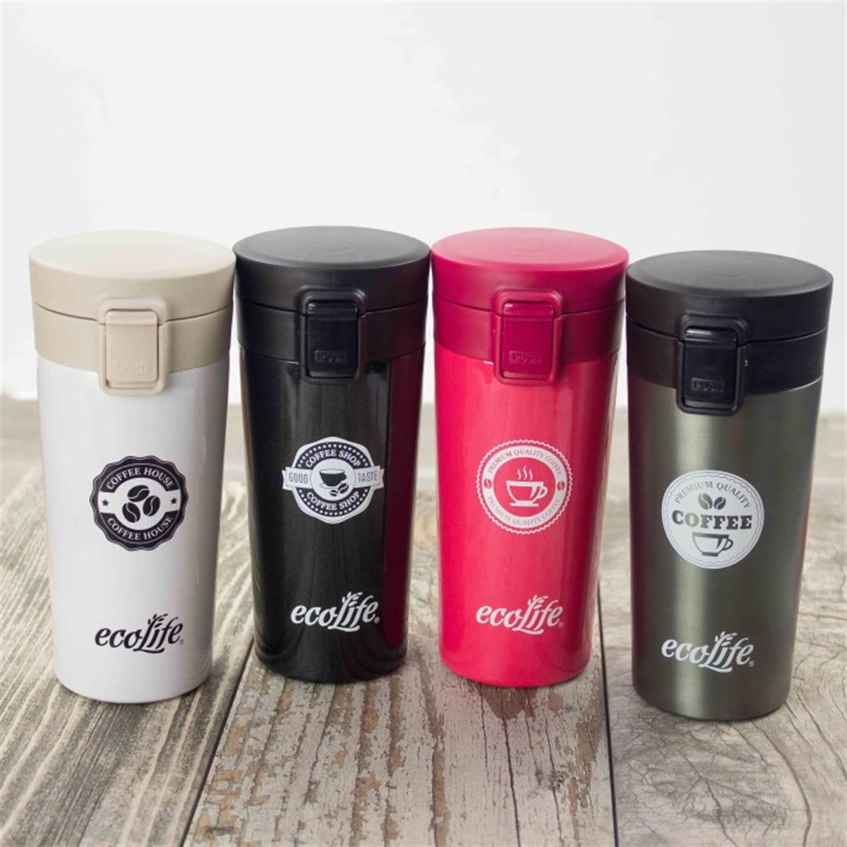 Ecolife Coffee Temalı Çelik Termos Bardak