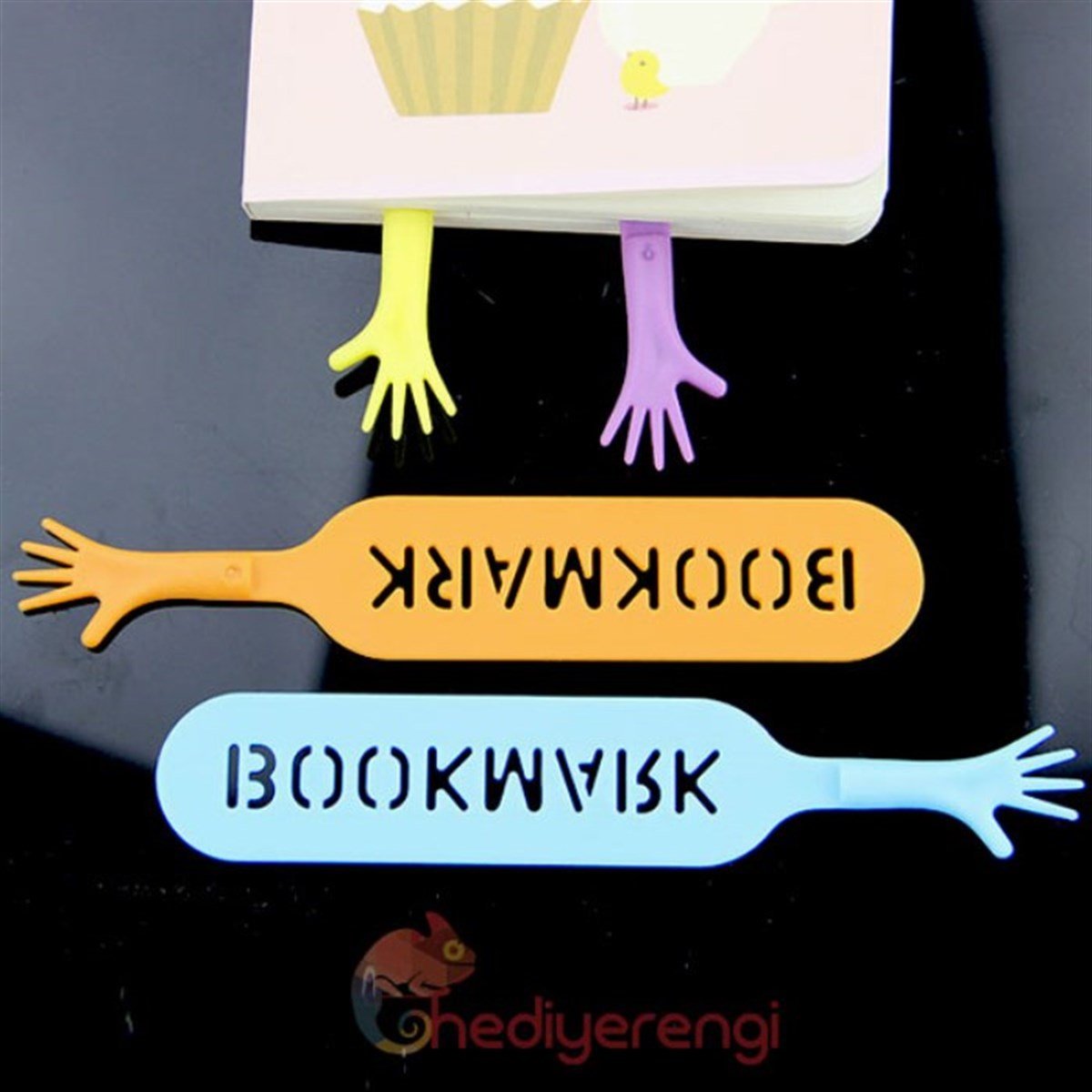 El Tasarımlı Help Me Kitap Ayracı 4'lü Paket
