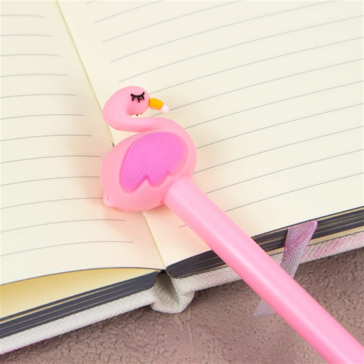 Flamingo Temalı Defter Kupa ve Kalem Seti