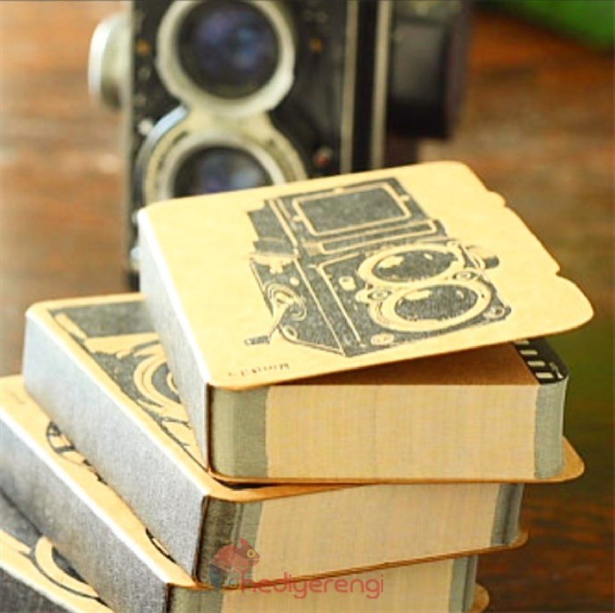 Fotoğraf Makinesi Tasarımlı Mini Not Defteri