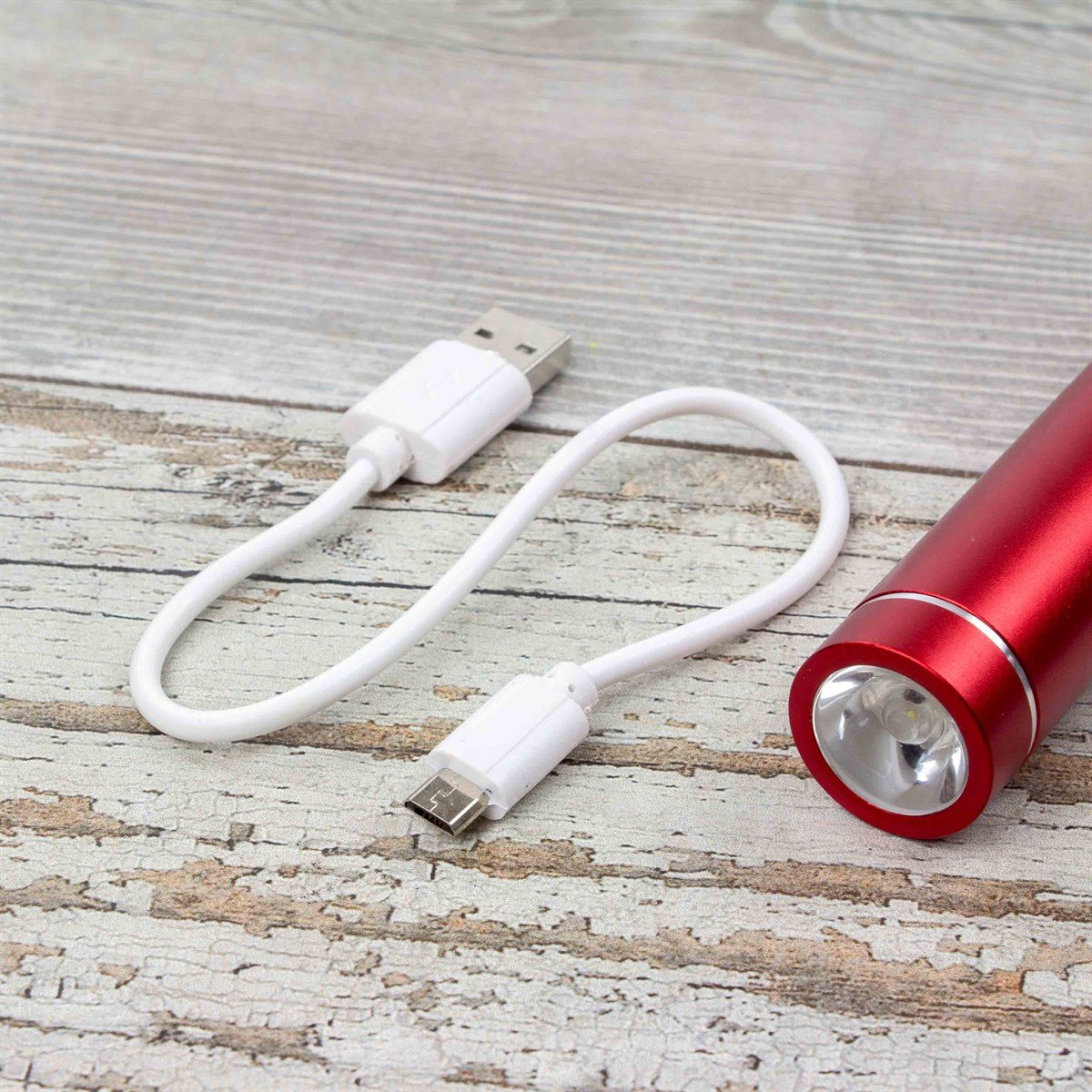 İsme Özel 2600 Mah. Powerbank 8 Gb Usb ve Kalem Seti Kırmızı