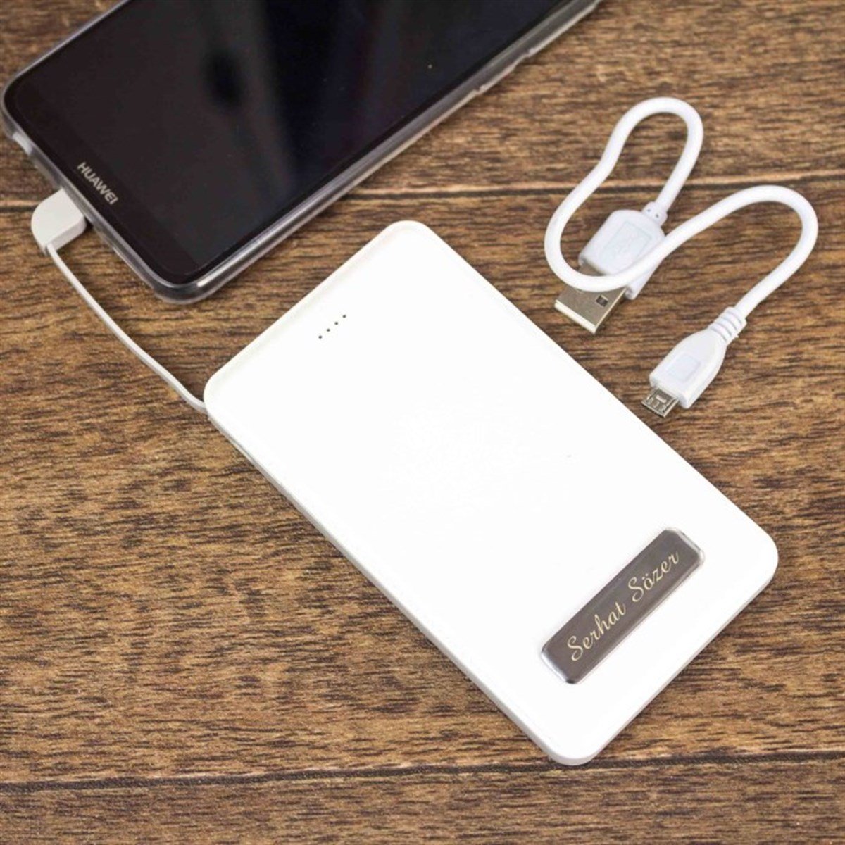 İsme Özel 5000 Mah. Powerbank 16 Gb Usb ve Kalem Seti