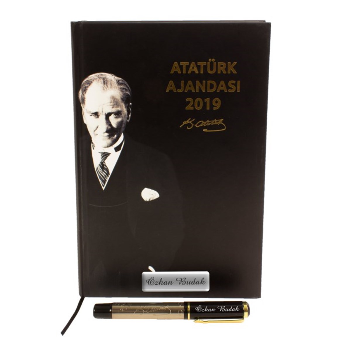 İsme Özel Ahşap Kutulu K. Atatürk Temalı 2020 Ajanda ve Roller Kalem Seti​